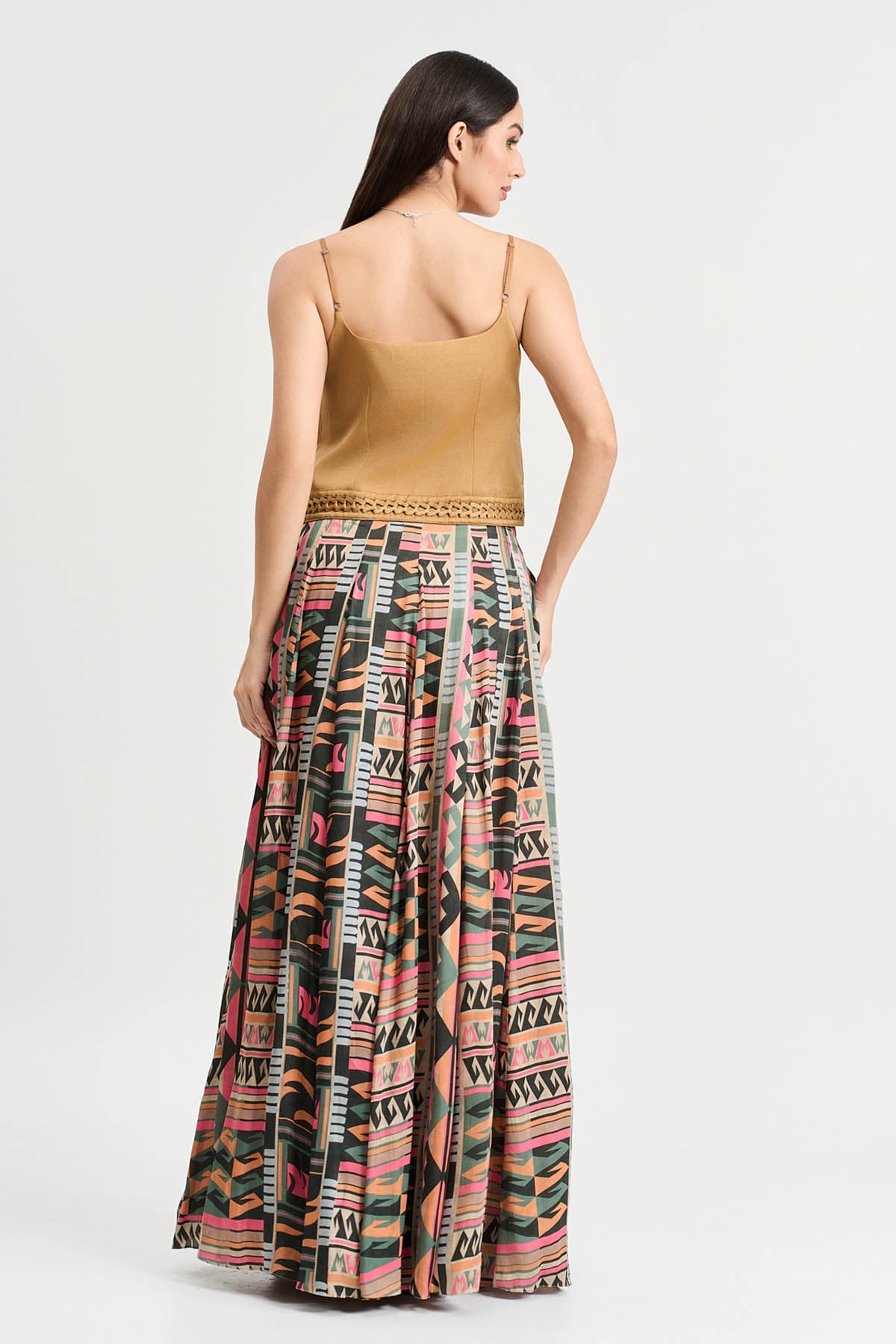 Geometric Printed Lehenga Set