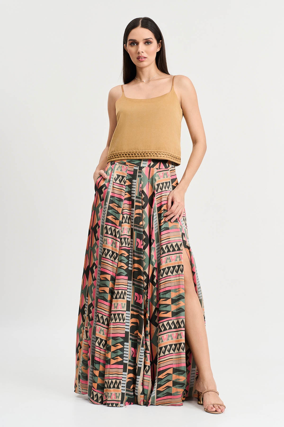 Geometric Printed Lehenga Set