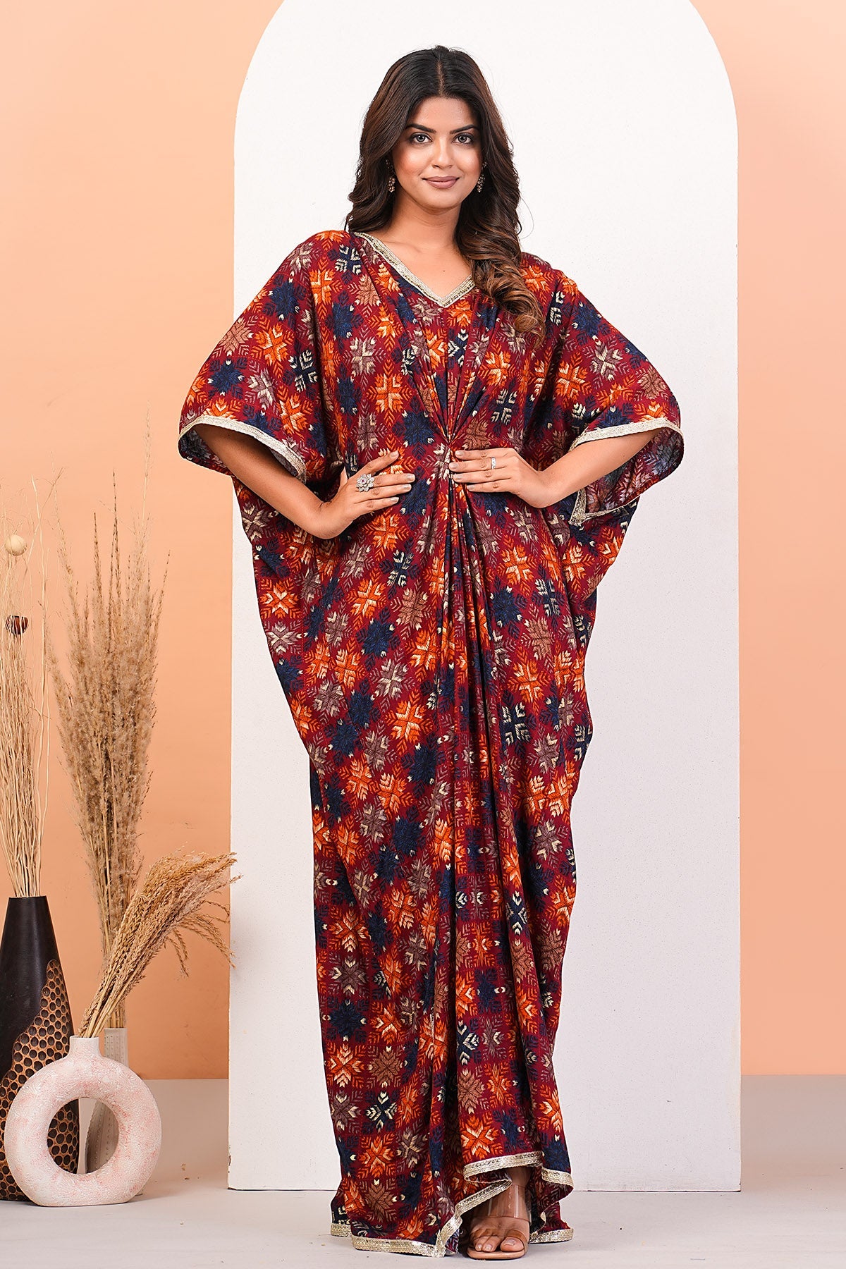 Buy Geometric Printed Long Kaftan by Namita Sharma for Women online at ScrollnShops