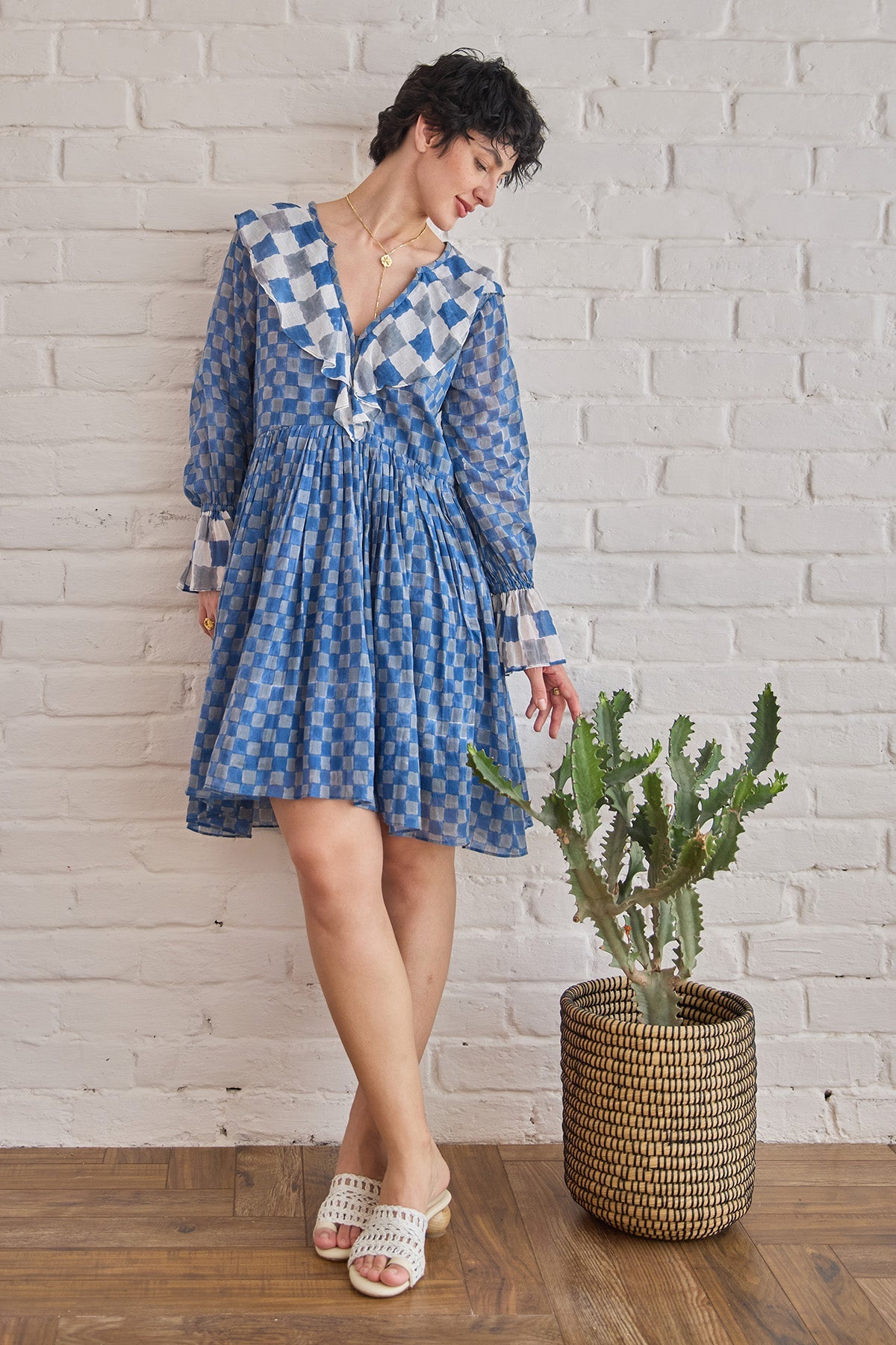 Buy Geometric Printed Mini Dress by Taro India for women online at ScrollnShops