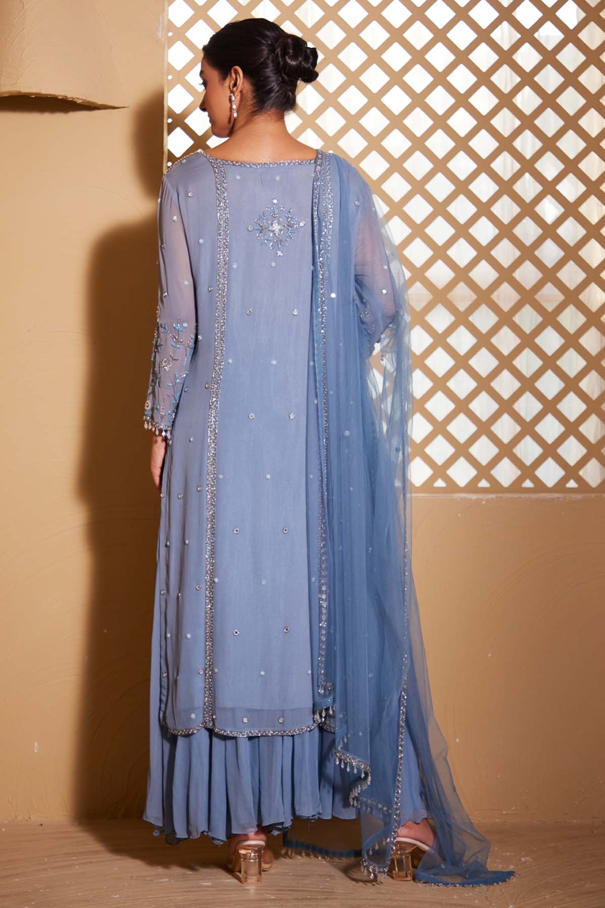 Georgette Embroidered Kurta Set