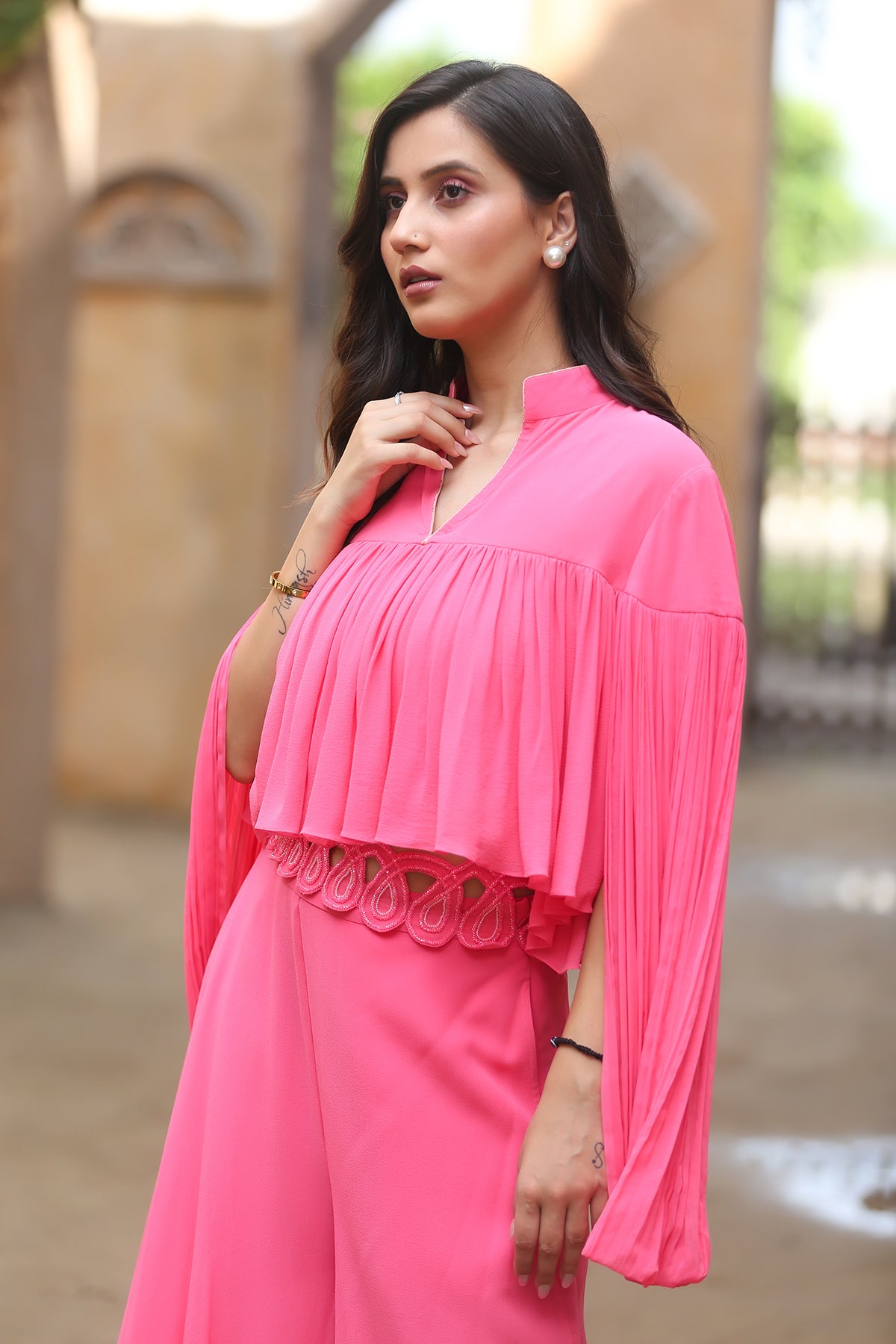 Georgette Flowy Top & Palazzo