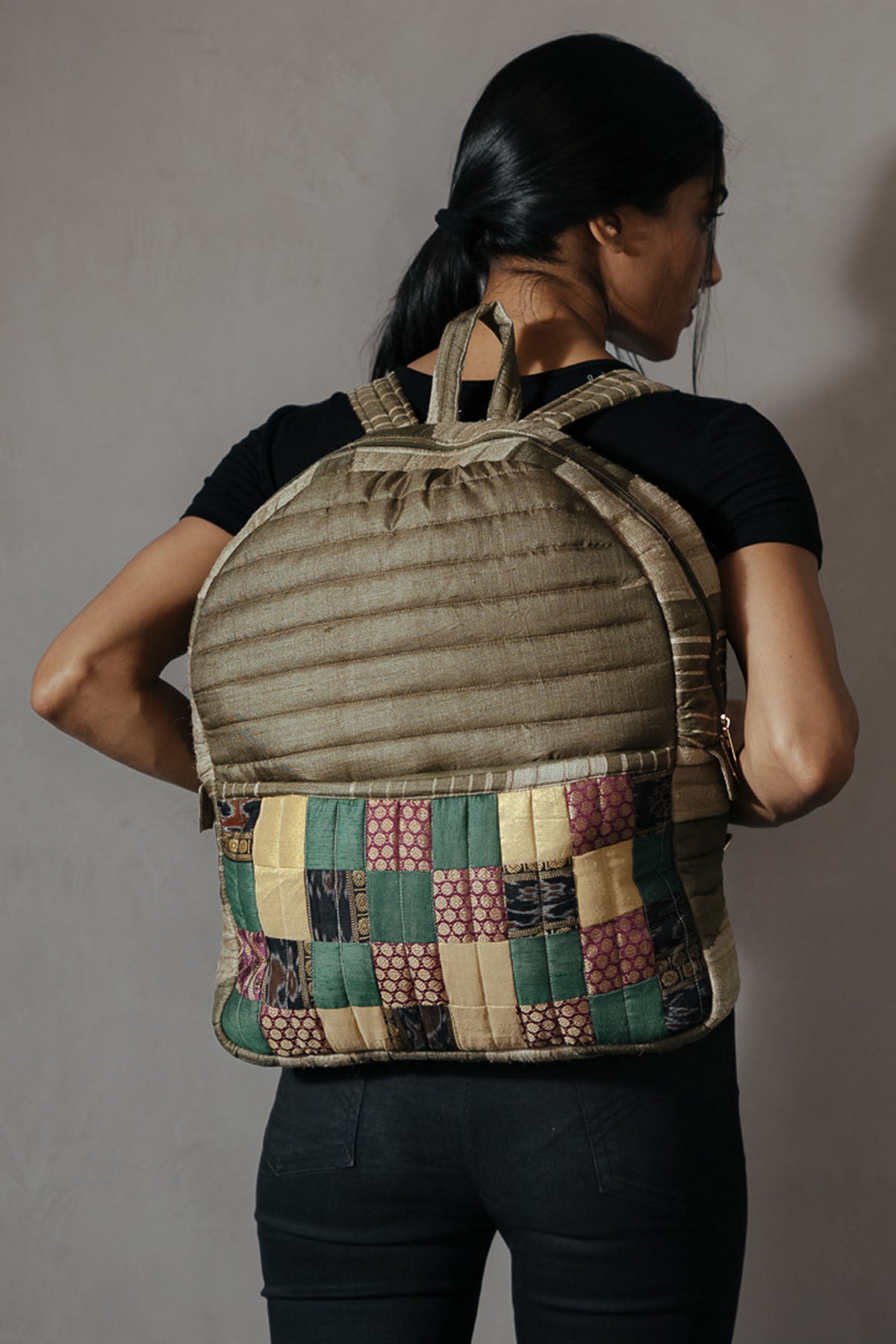 Stone Silk Backpack Bag
