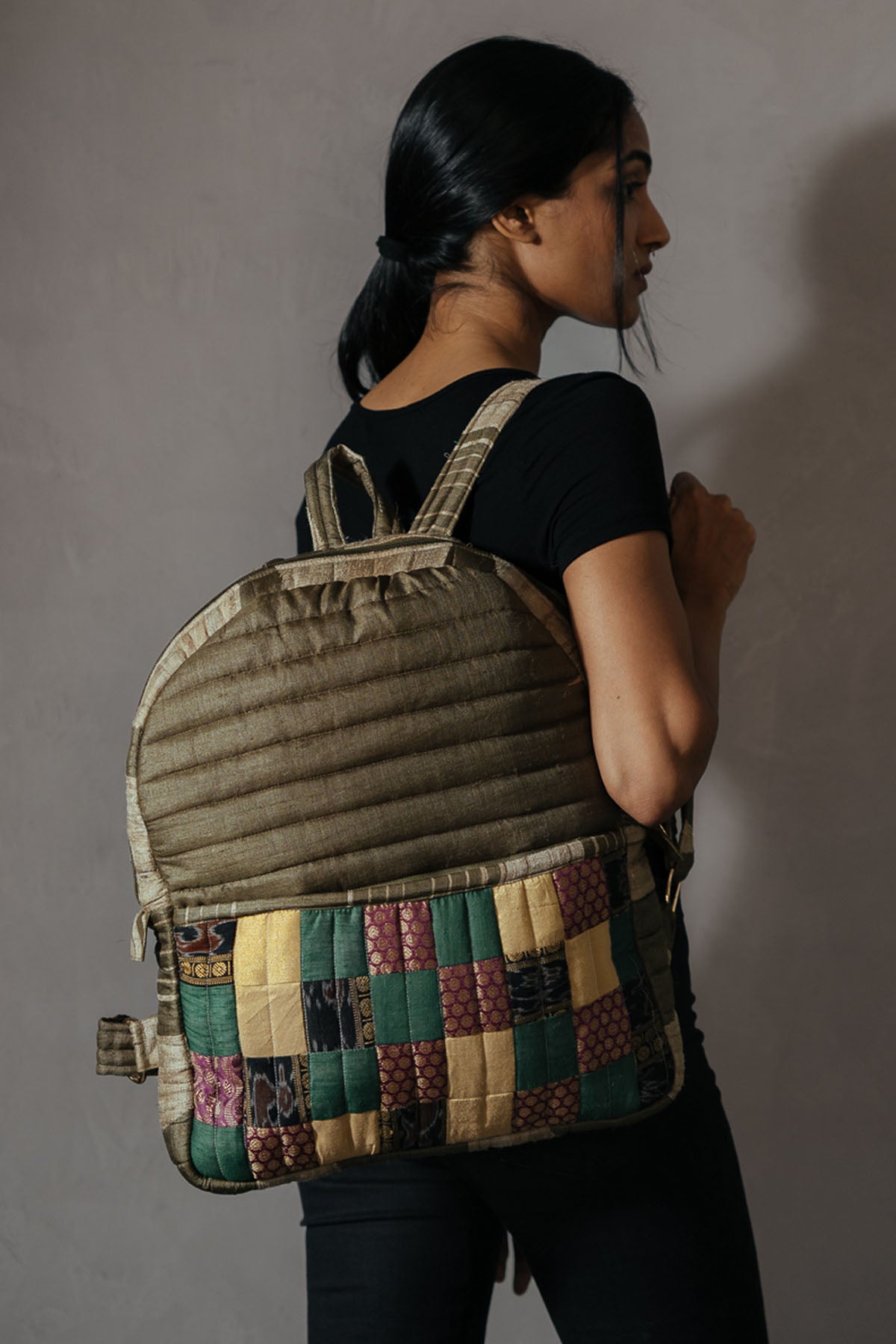 Stone Silk Backpack Bag
