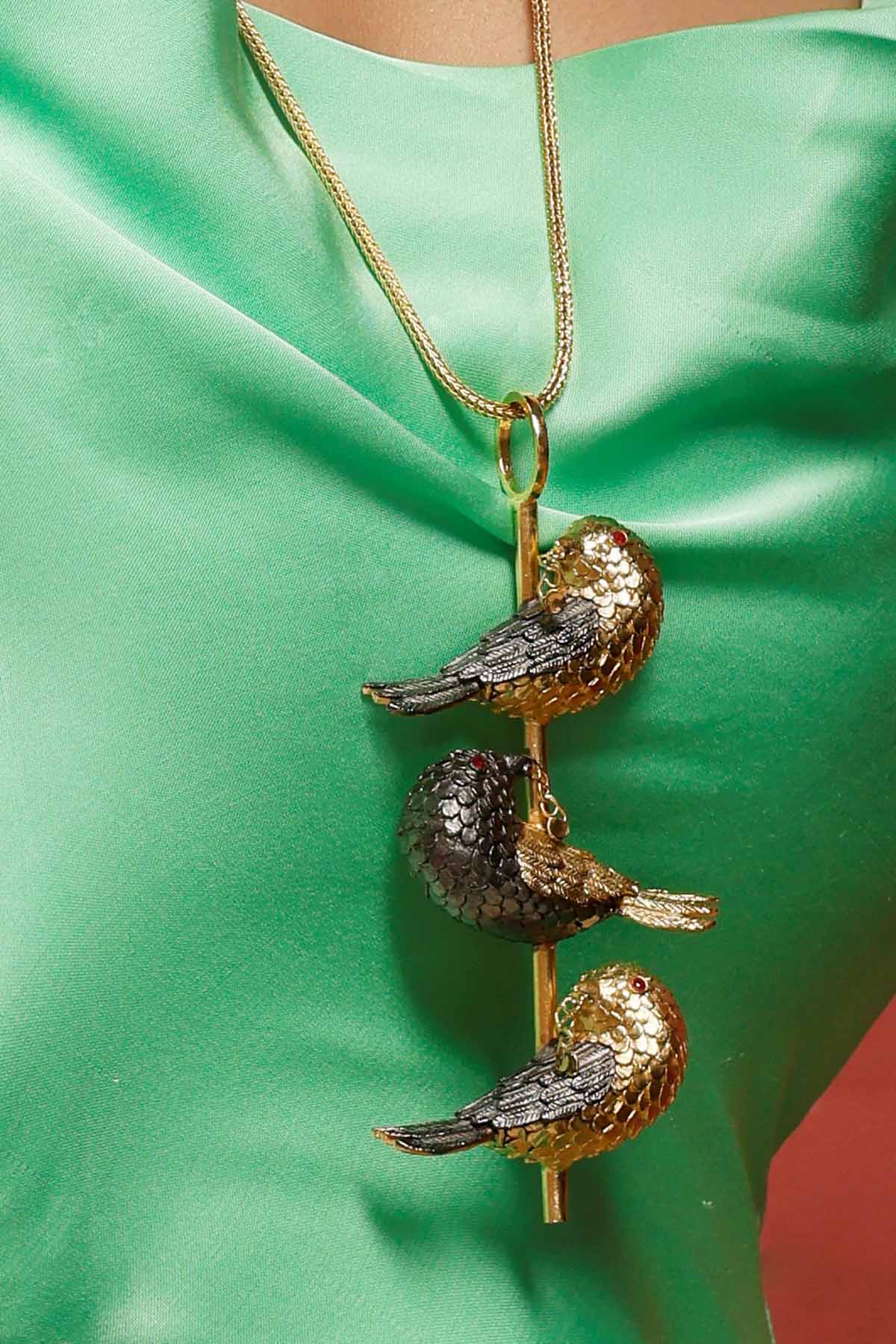 Gold Birdy Pendant
