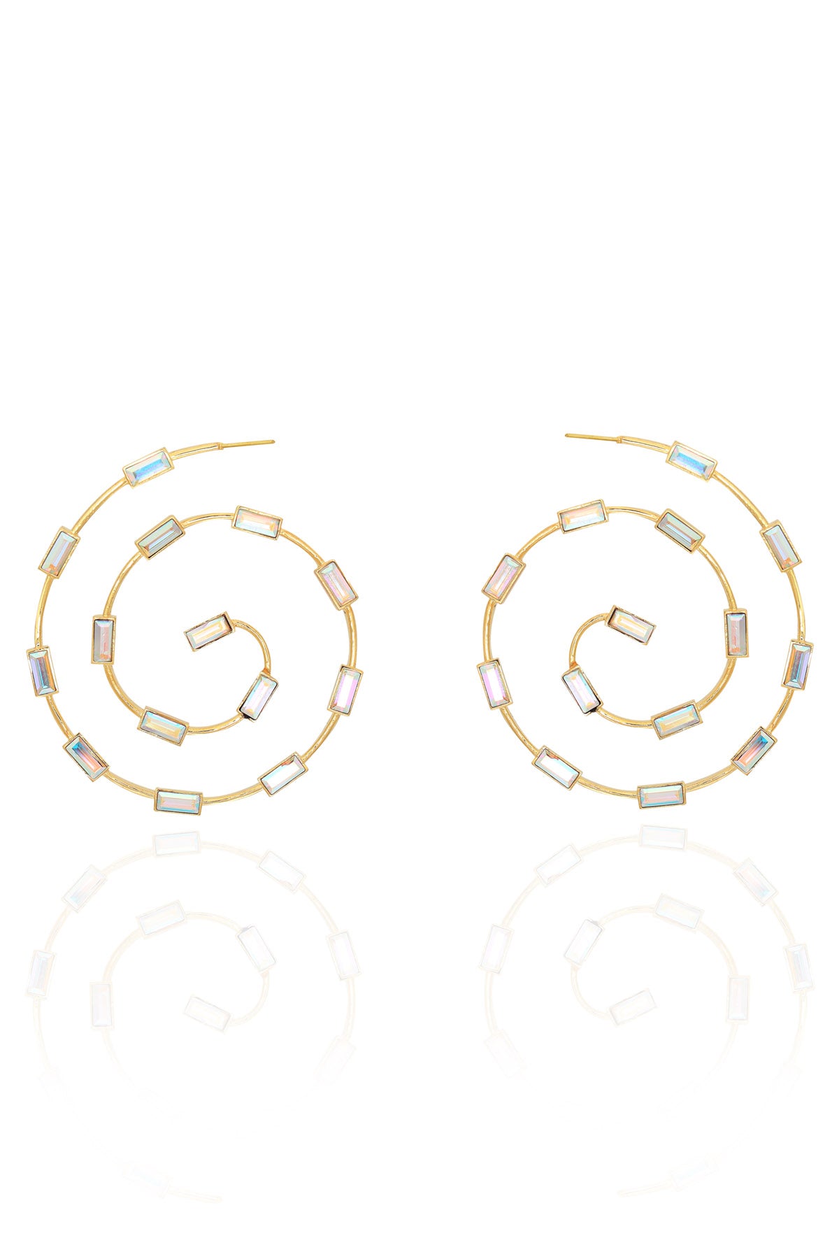 Gold Circular Large Hoops