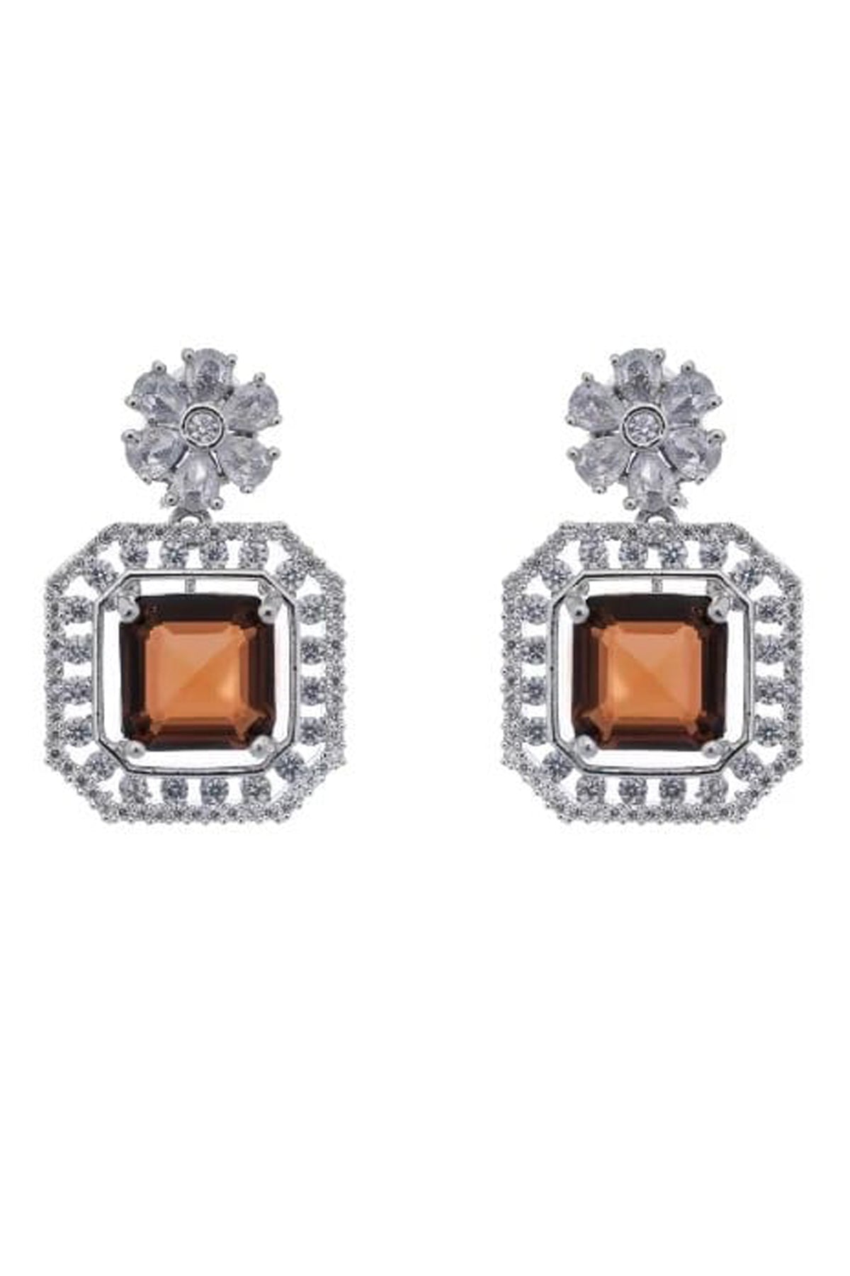 Gold Diamond Drop Earrings