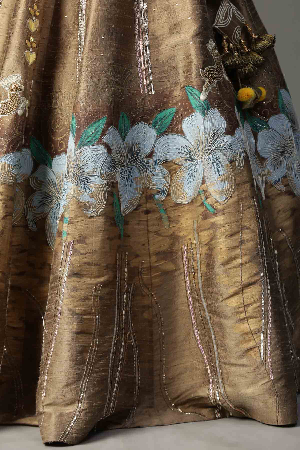 Gold Embroidered Lehenga Set