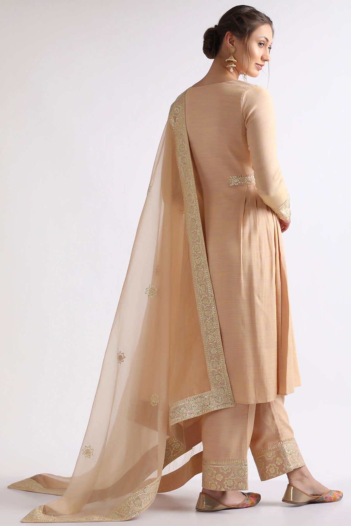 Gold Gota Embroidered Kurta Set