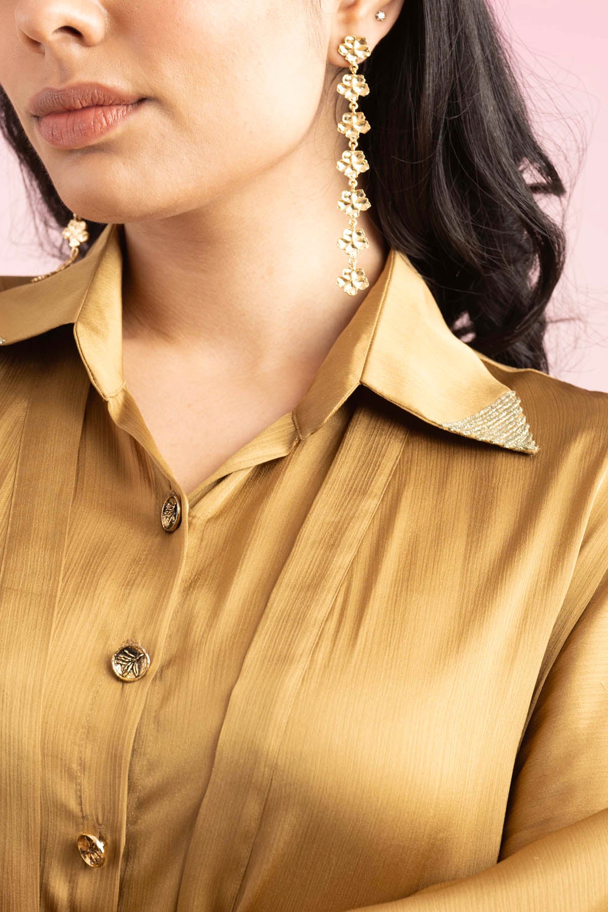 Gold Long Shrug Co-ord Set