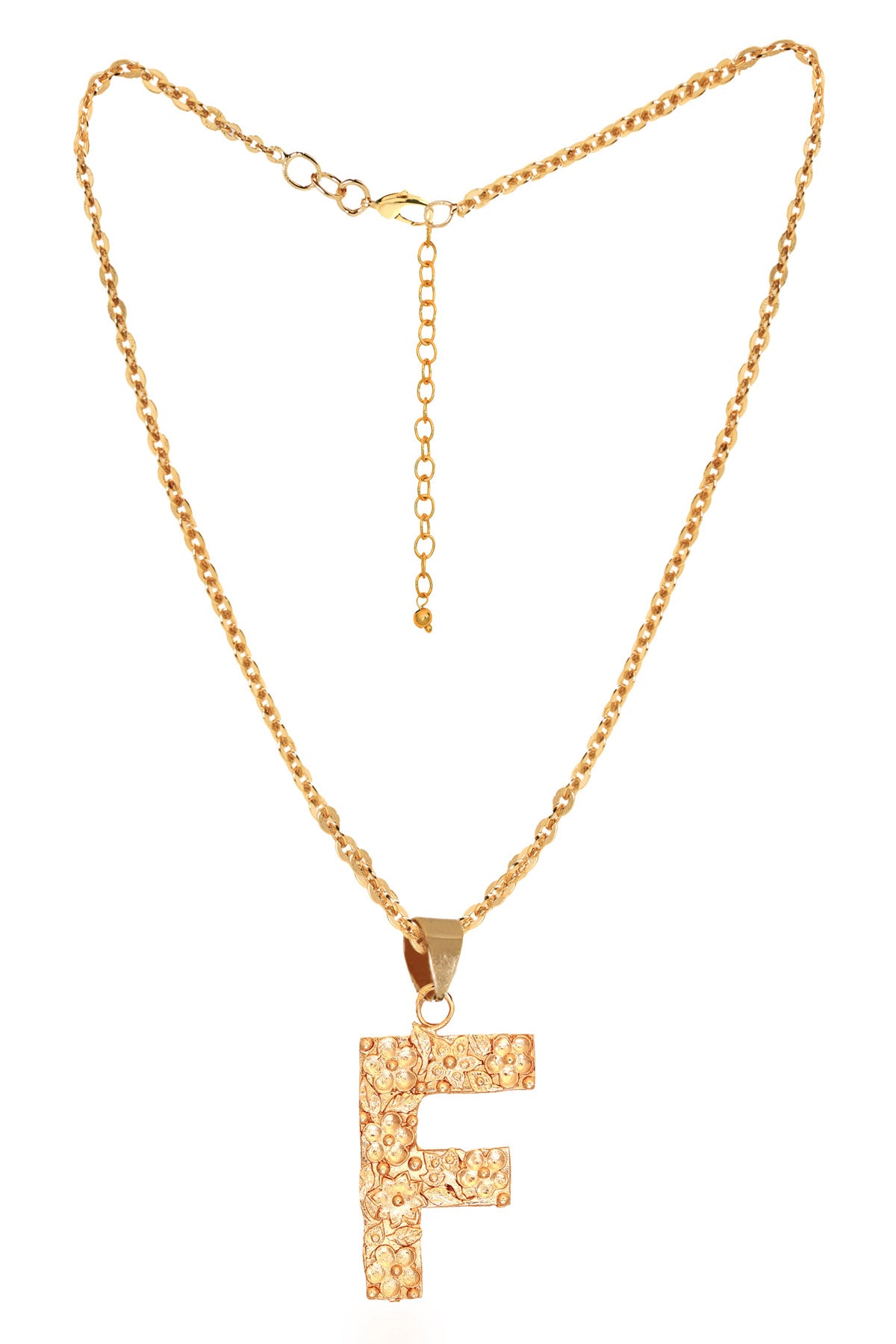 Gold Plated F Letter Pendant