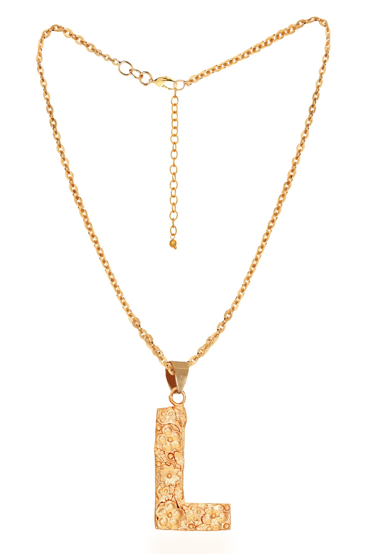 Gold Plated L Letter Pendant