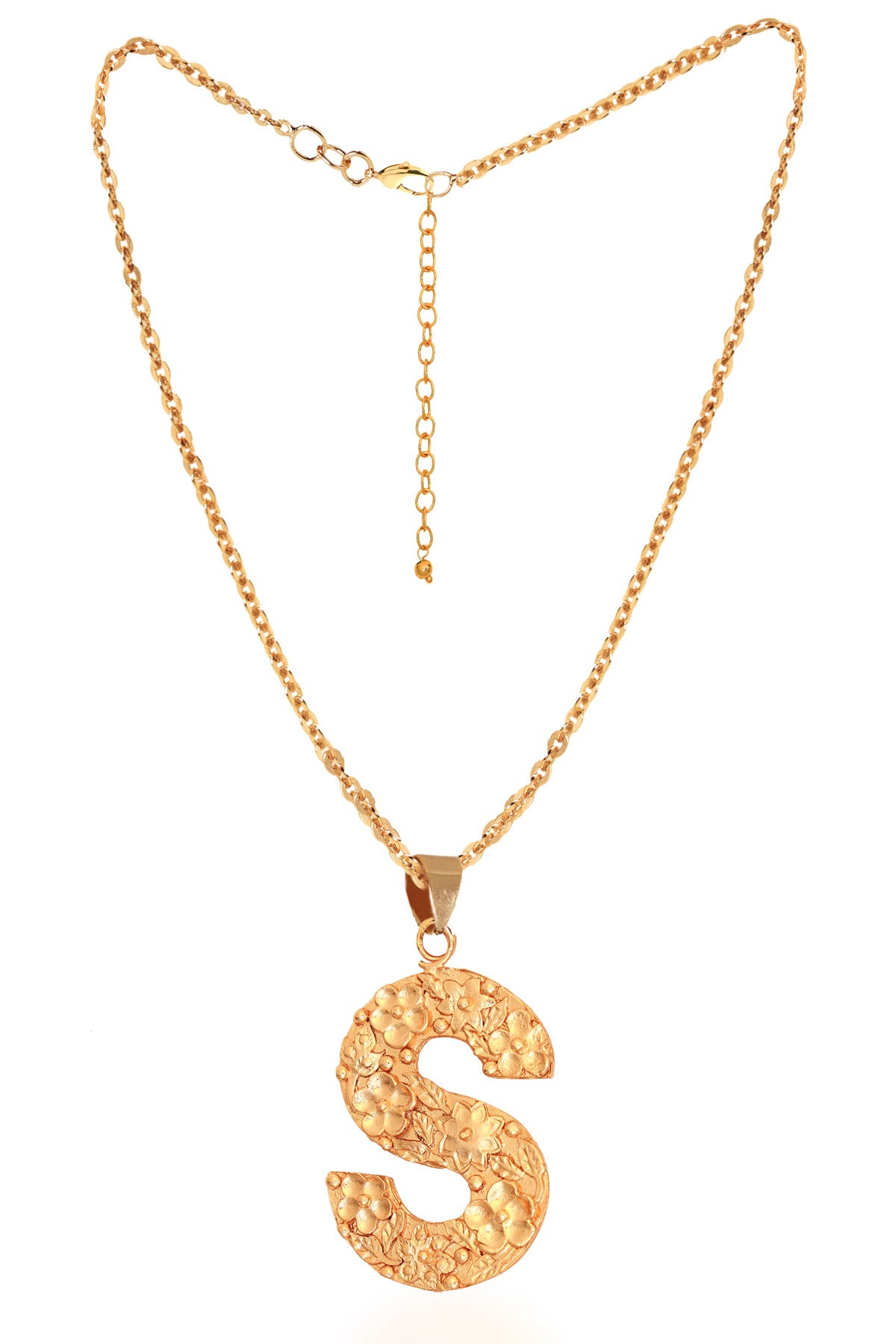 Gold Plated S Letter Pendant