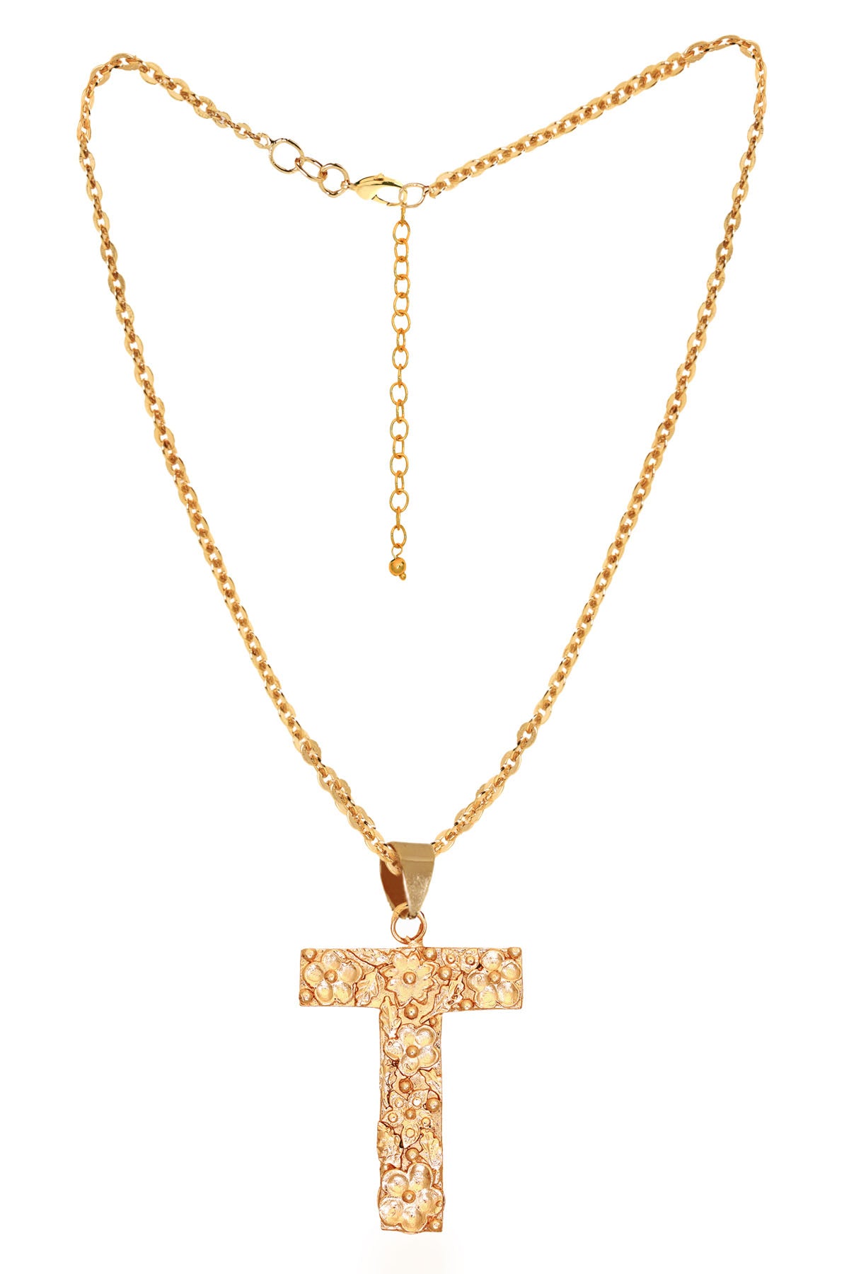 Gold Plated T Letter Pendant
