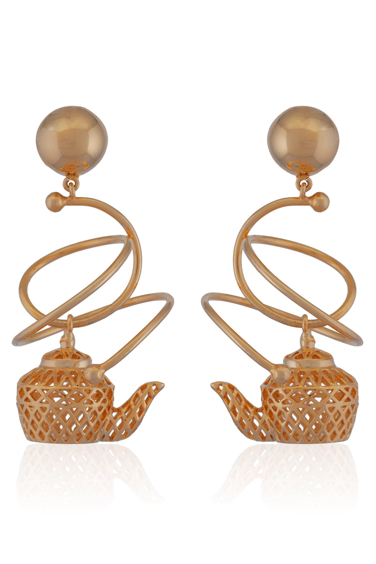 Gold Plated Tea Pot Droops