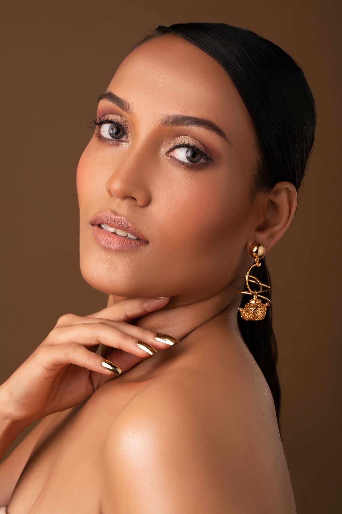 Gold Plated Tea Pot Droops