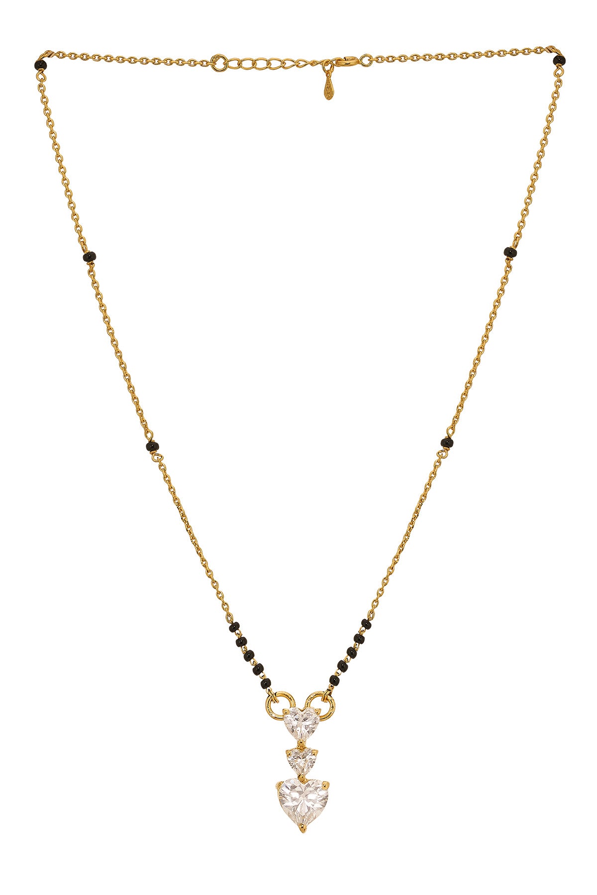 Gold 3 Tier Heart Mangalsutra