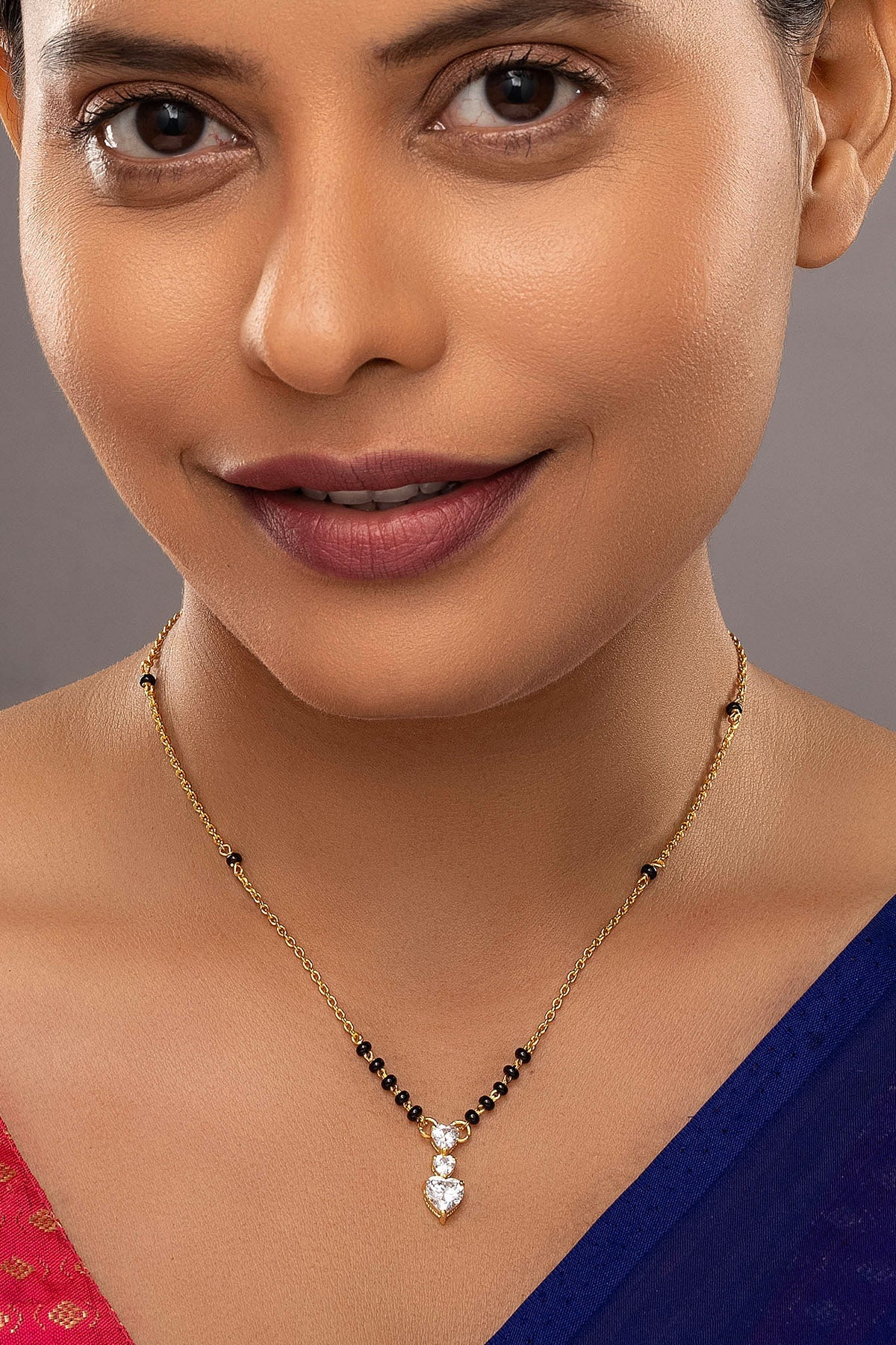 Buy Gold 3 Tier Heart Mangalsutra for women by Sica online available at scrollnshops