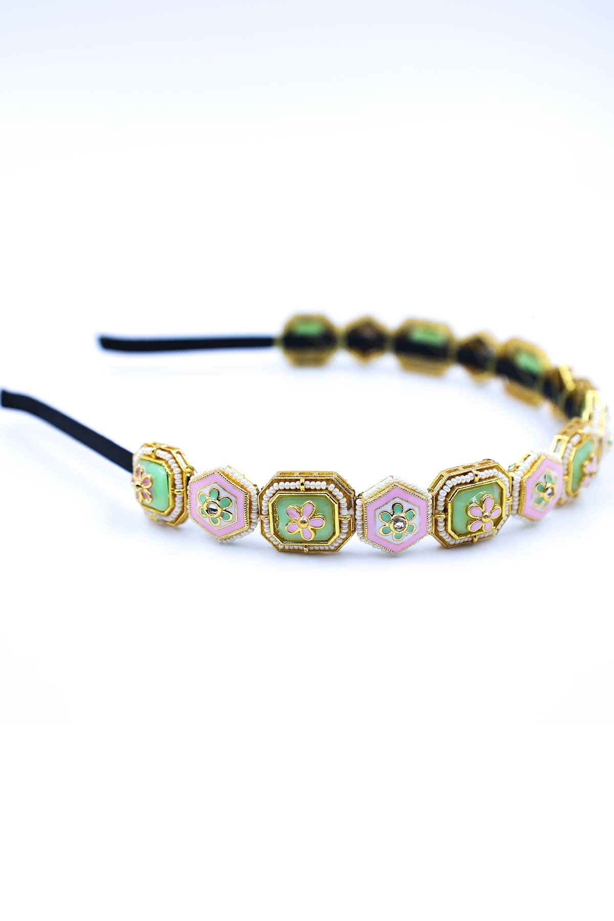 Gold Bead Embellished Headband