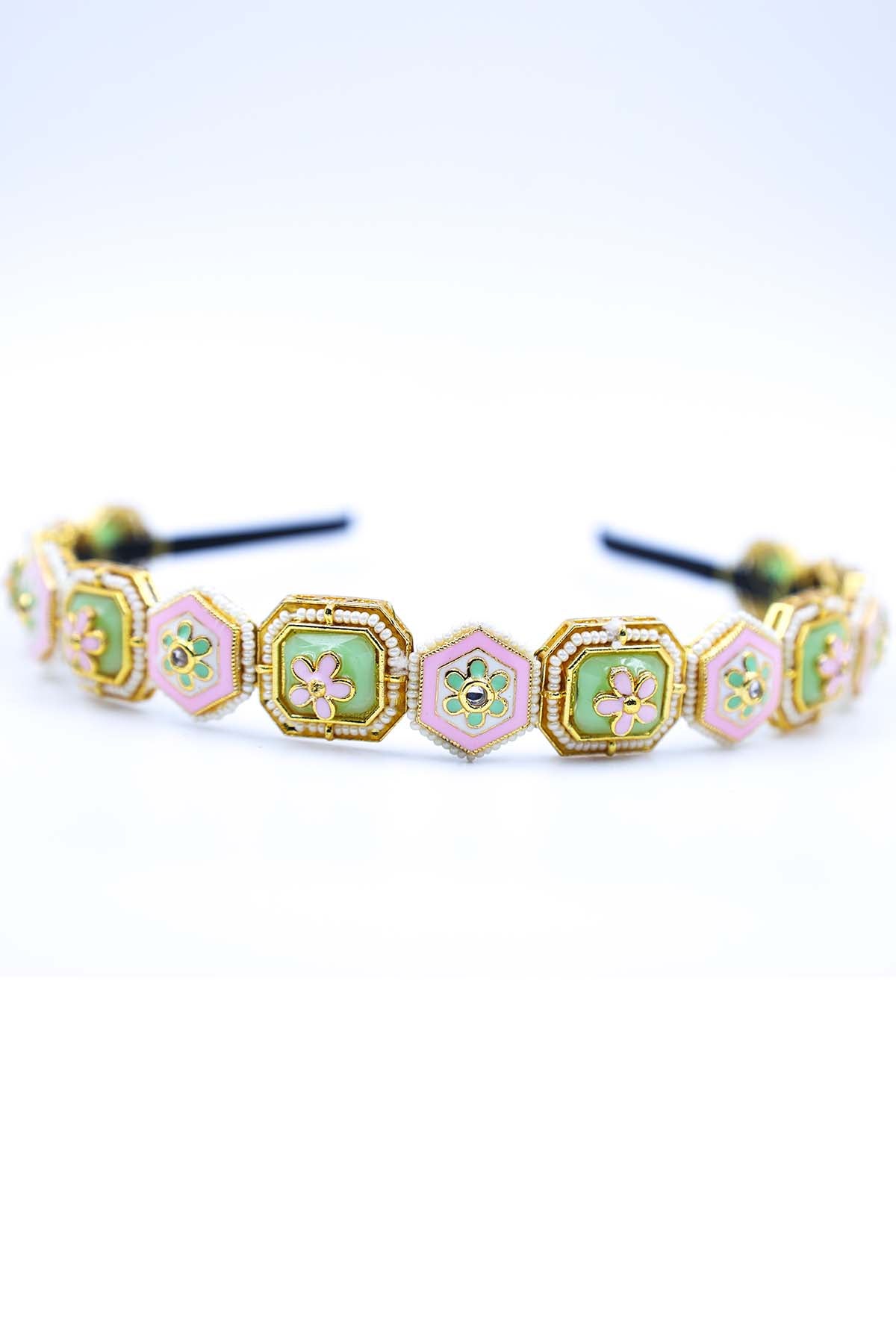 Gold Bead Embellished Headband