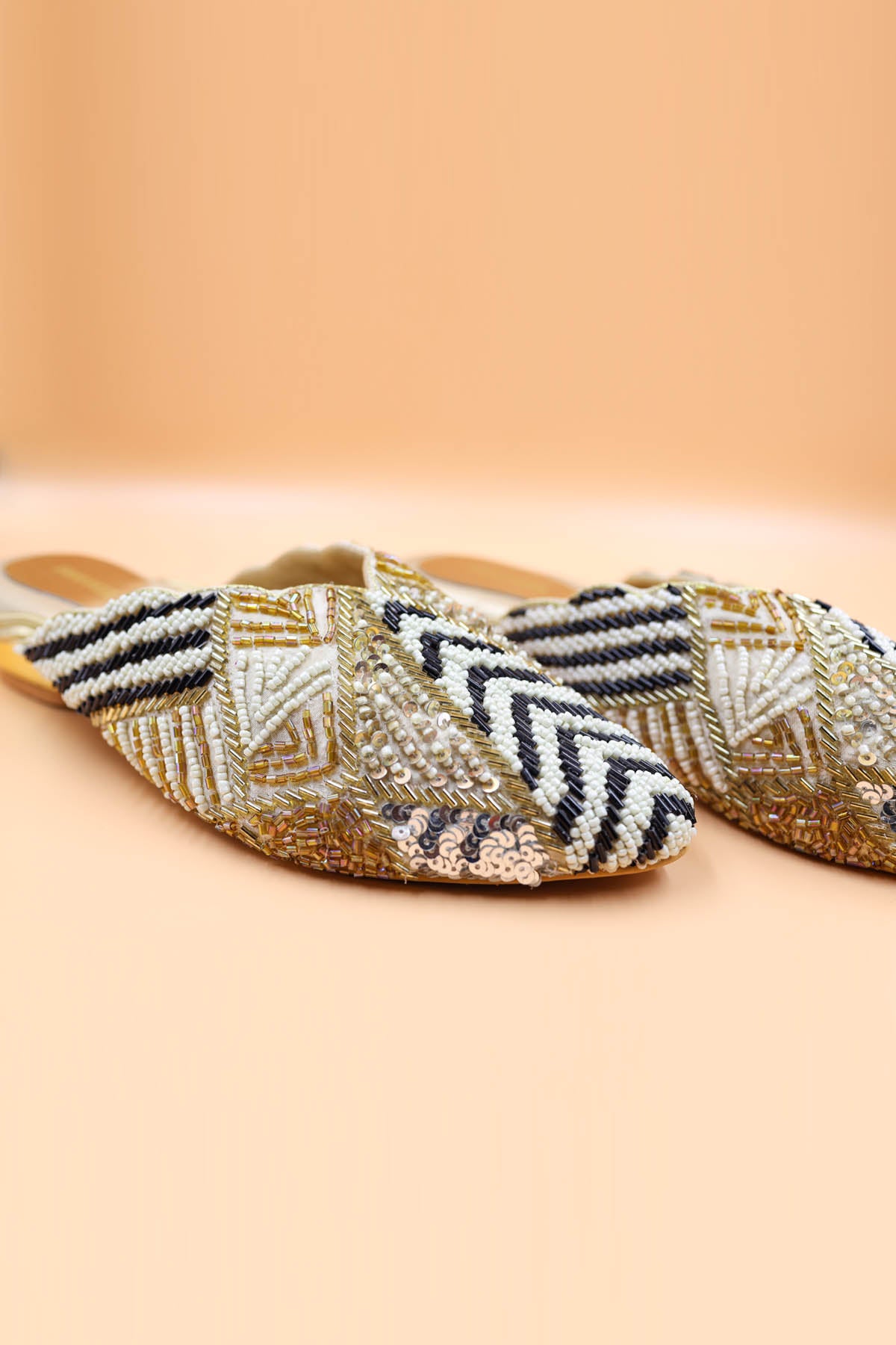Gold Bead Thread Work Mules
