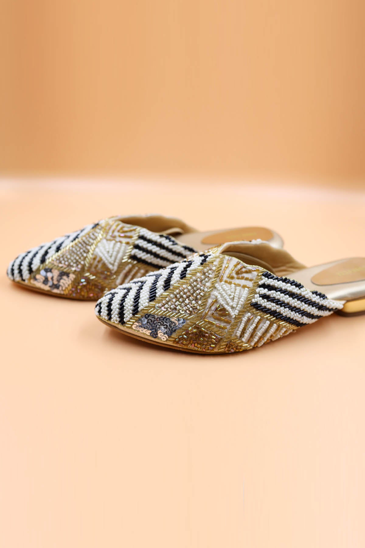 Gold Bead Thread Work Mules