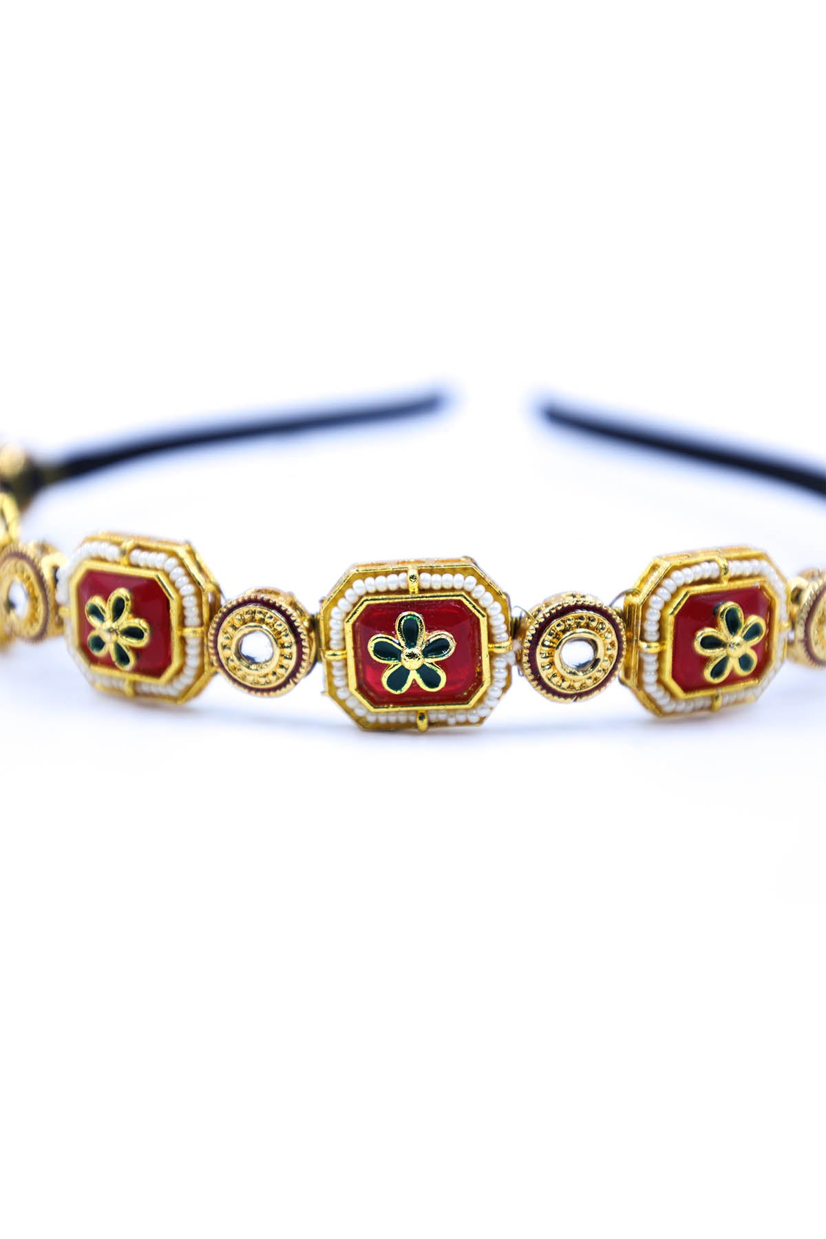 Gold Beads Embellished Hairband