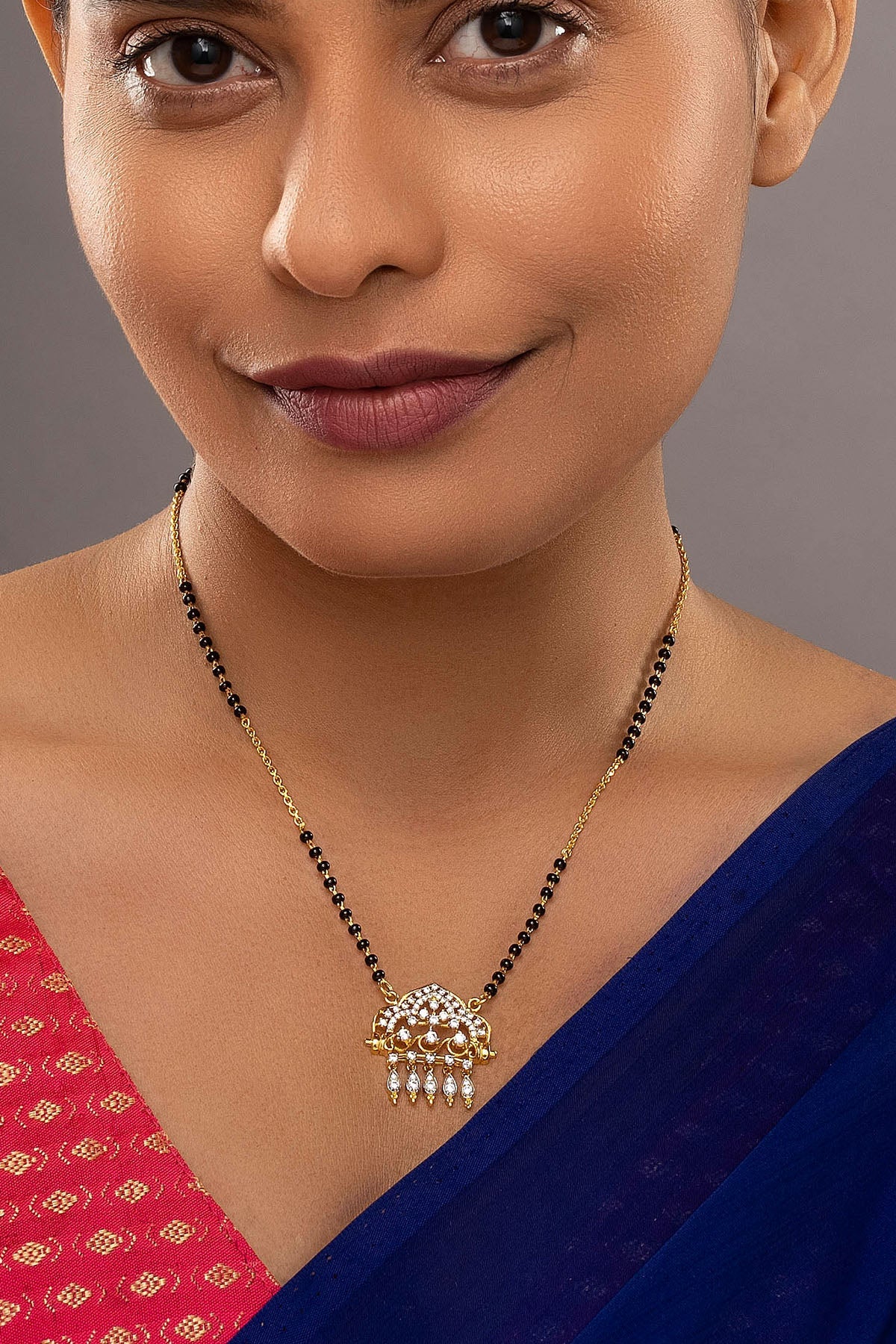 Buy Gold Black Diamond Mangalsutra for women by Sica online available at scrollnshops