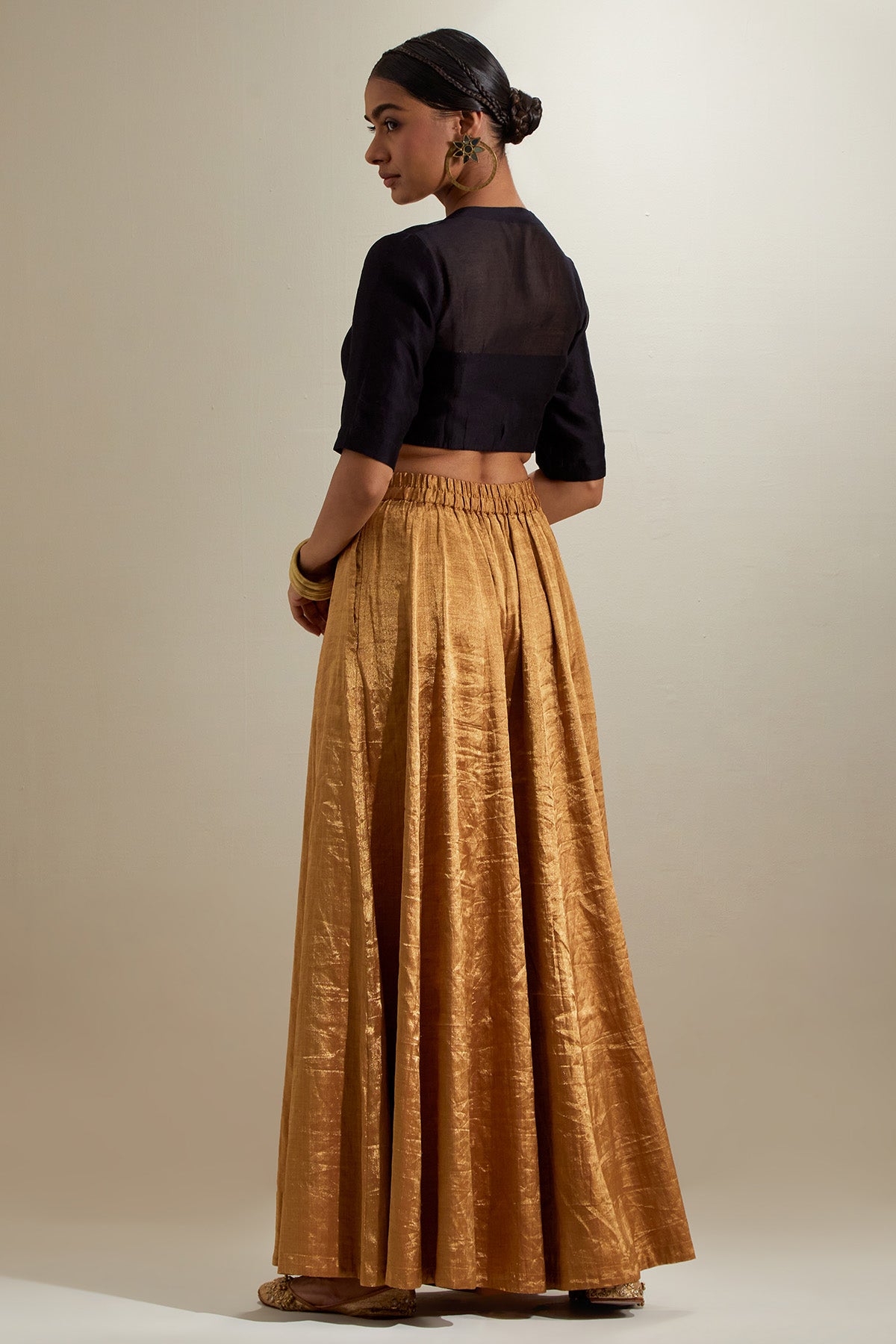 Gold & Black Zari Indo-Western