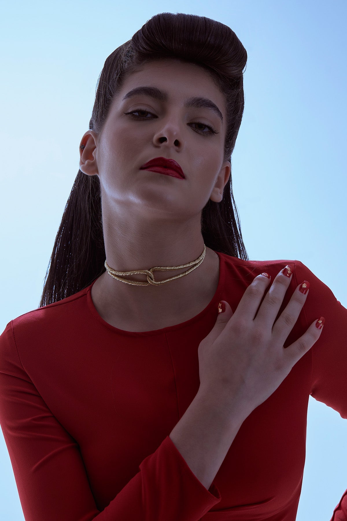 Buy Gold Brass Knot Style Necklace for women by Ethnic Andaz online available at scrollnshops