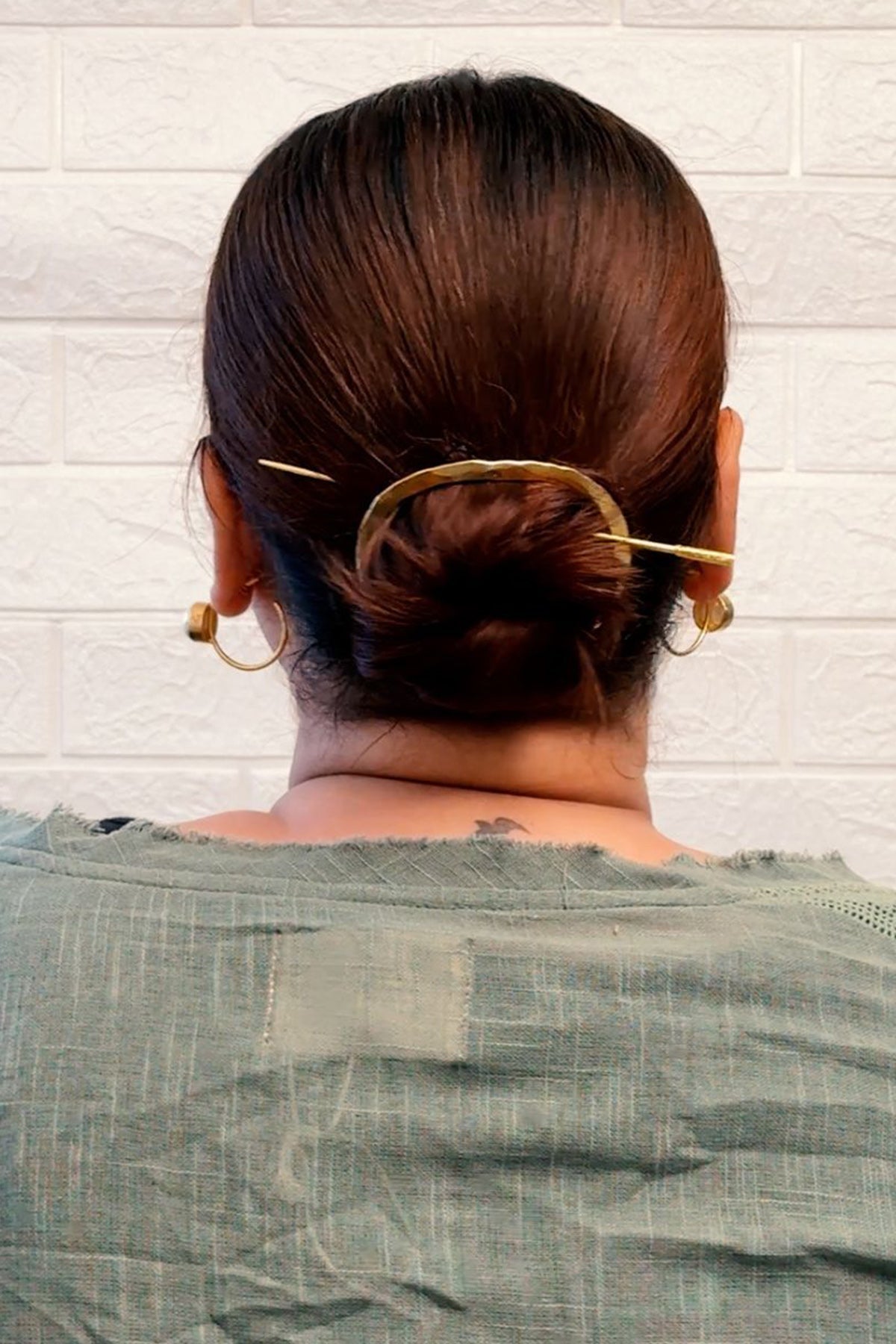 Buy Gold Brass Oval Shape Haircuff for women by Ethnic Andaz online available at scrollnshops