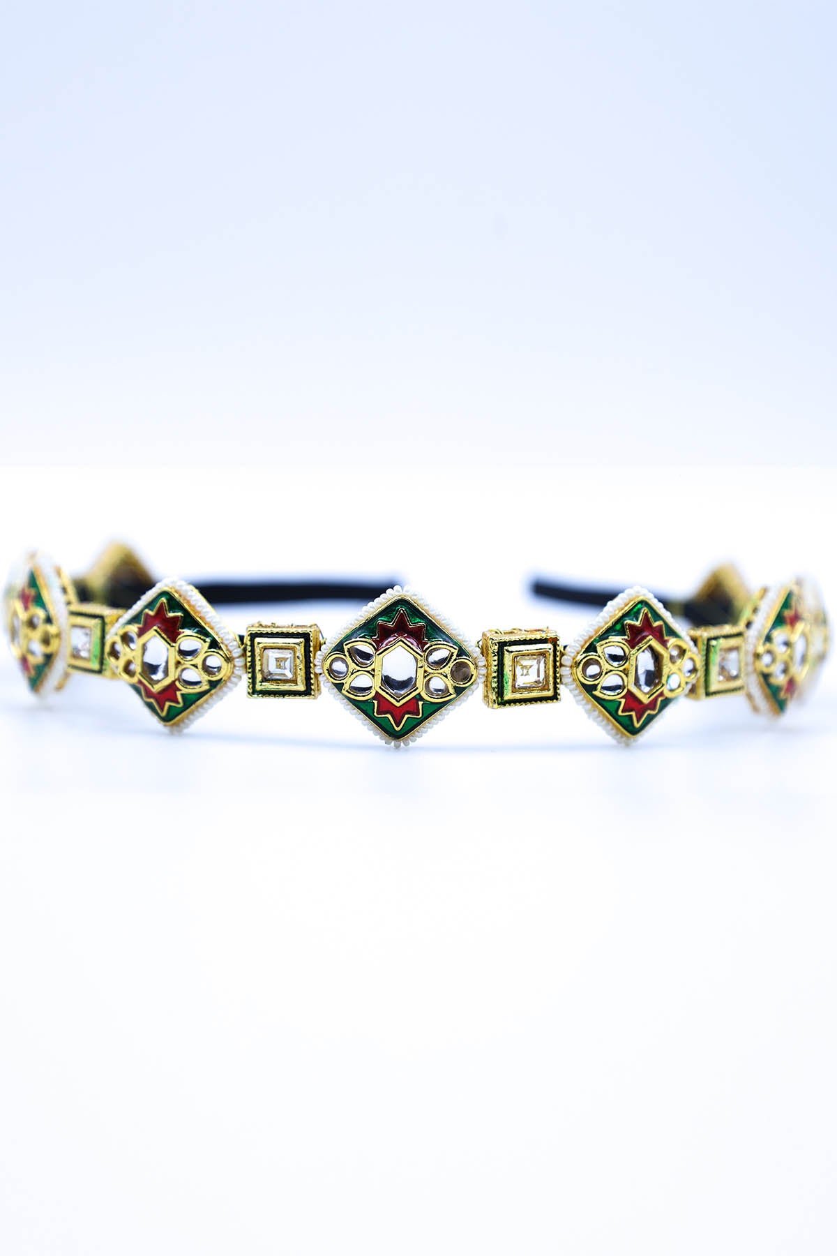 Gold Broach Carved Hairband