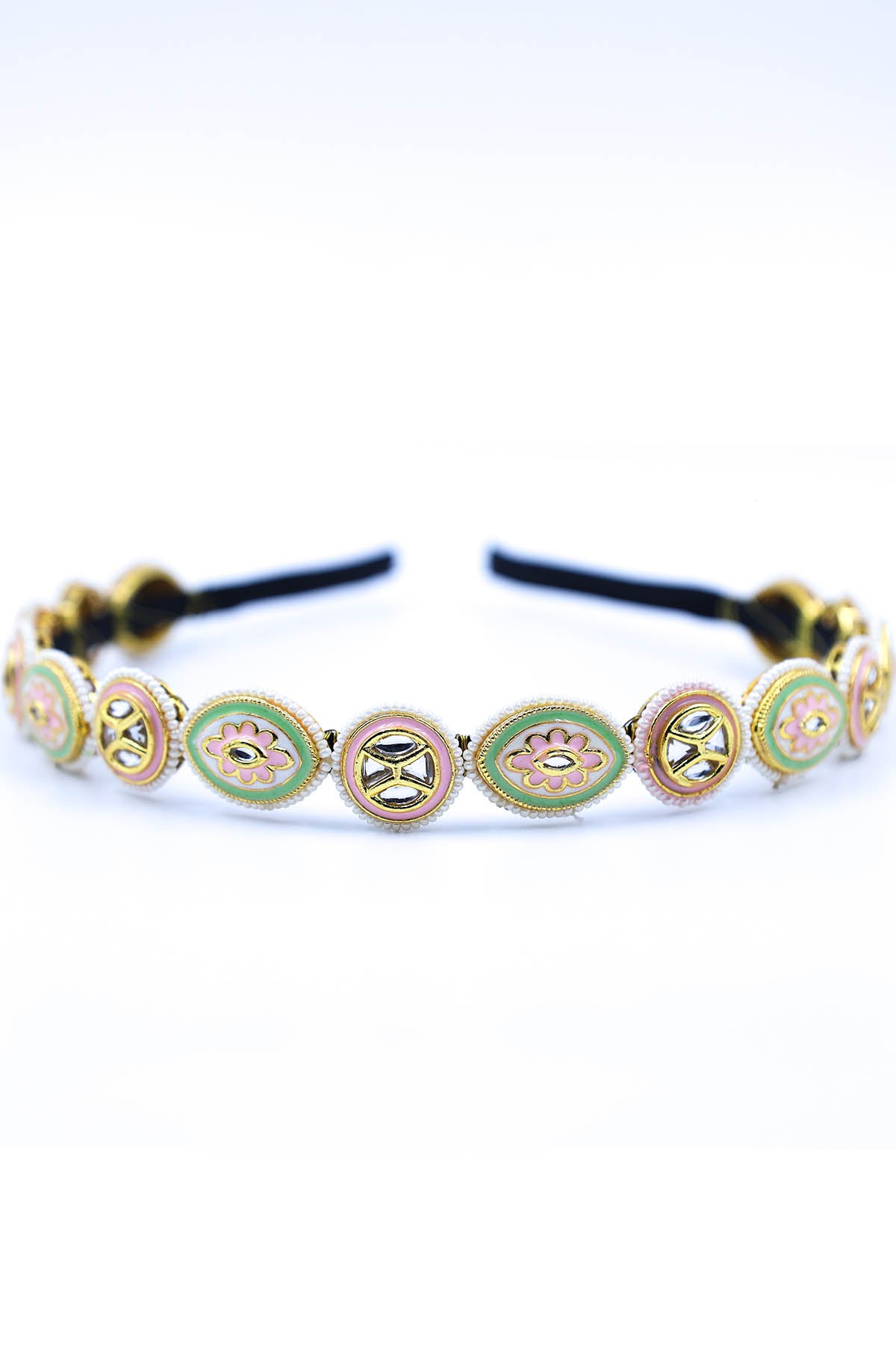 Gold Broach Embellished Hairband