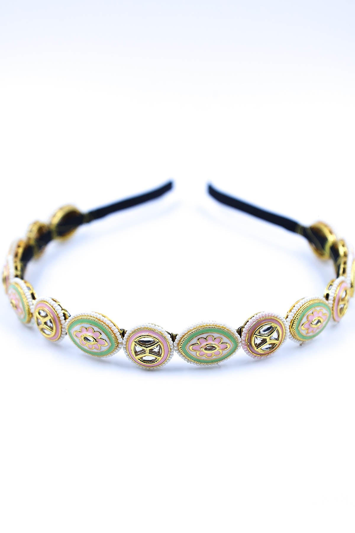 Buy Gold Broach Embellished Hairband by Foot Fuel for women online at ScrollnShops