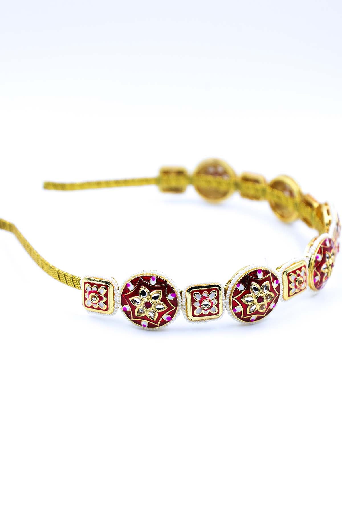 Gold Broach Embellished Headband