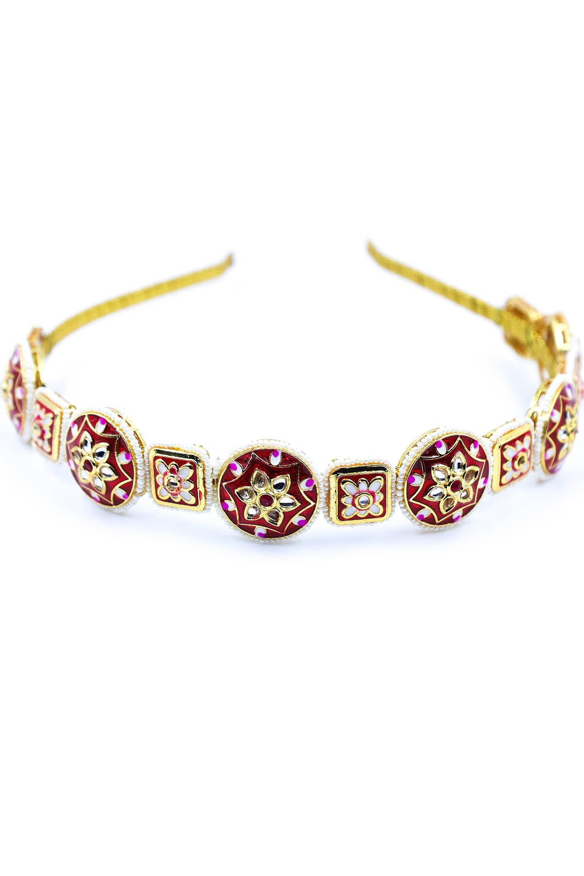 Buy Gold Broach Embellished Headband by Foot Fuel for women online at ScrollnShops