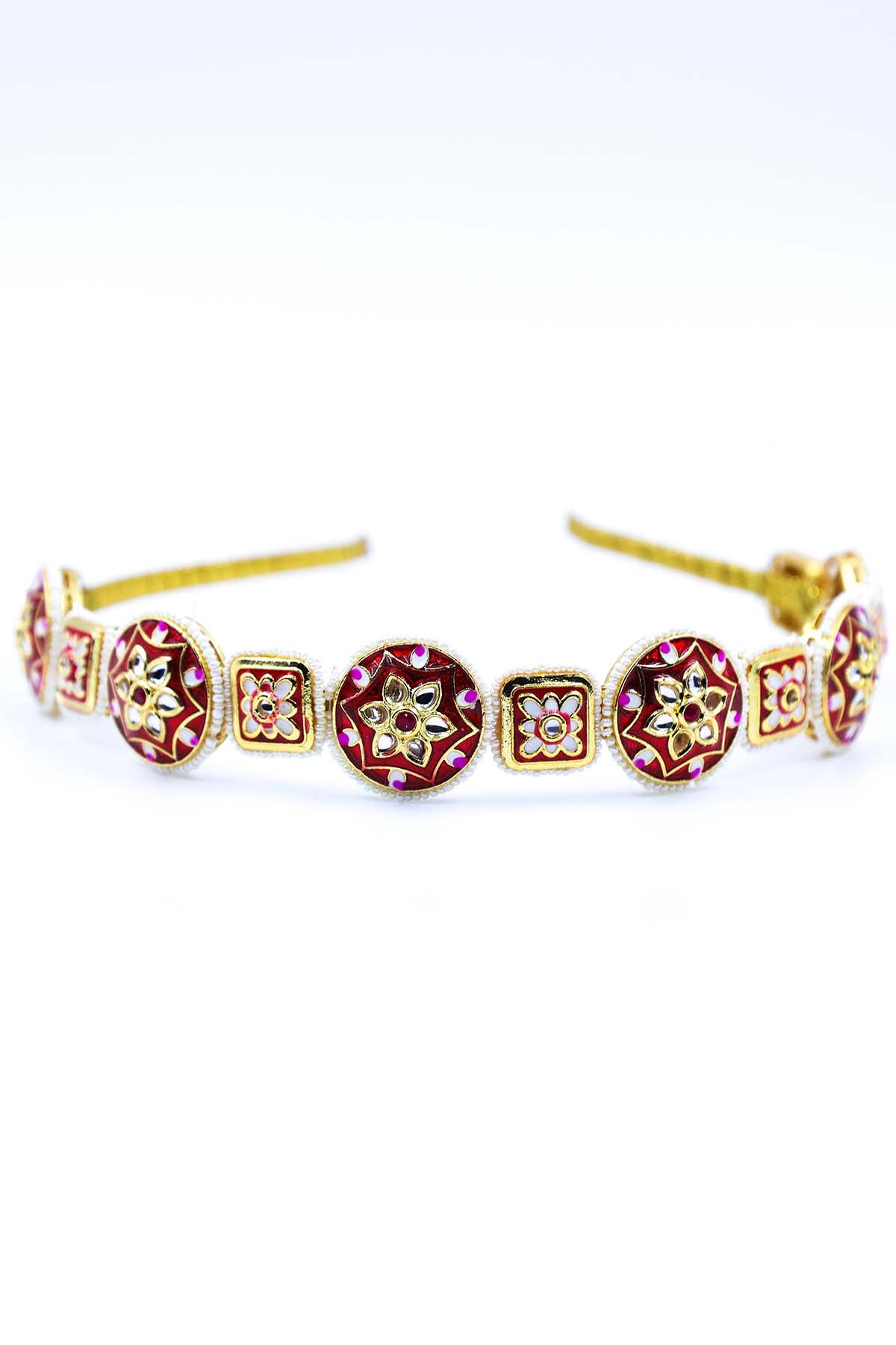 Gold Broach Embellished Headband