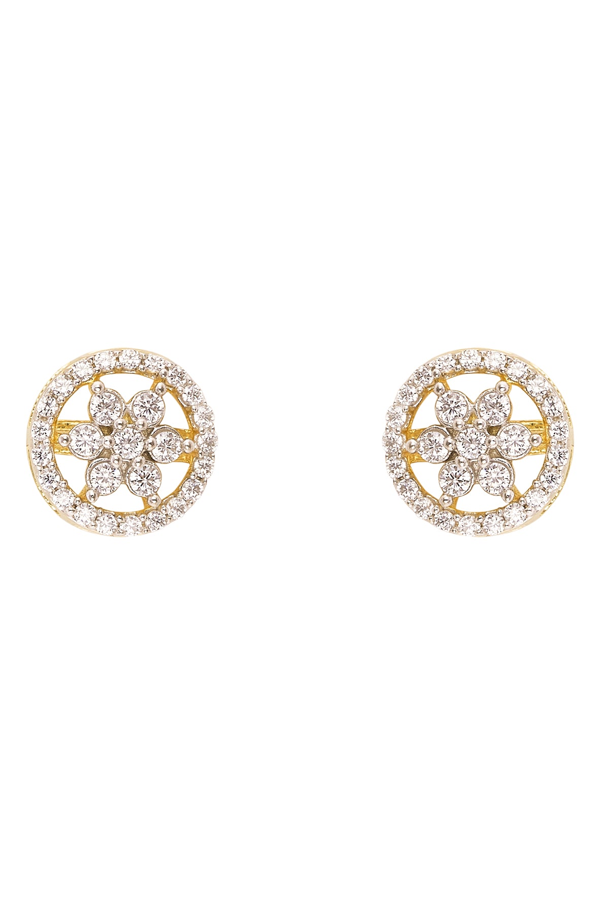 Gold Chakra Diamond Earrings