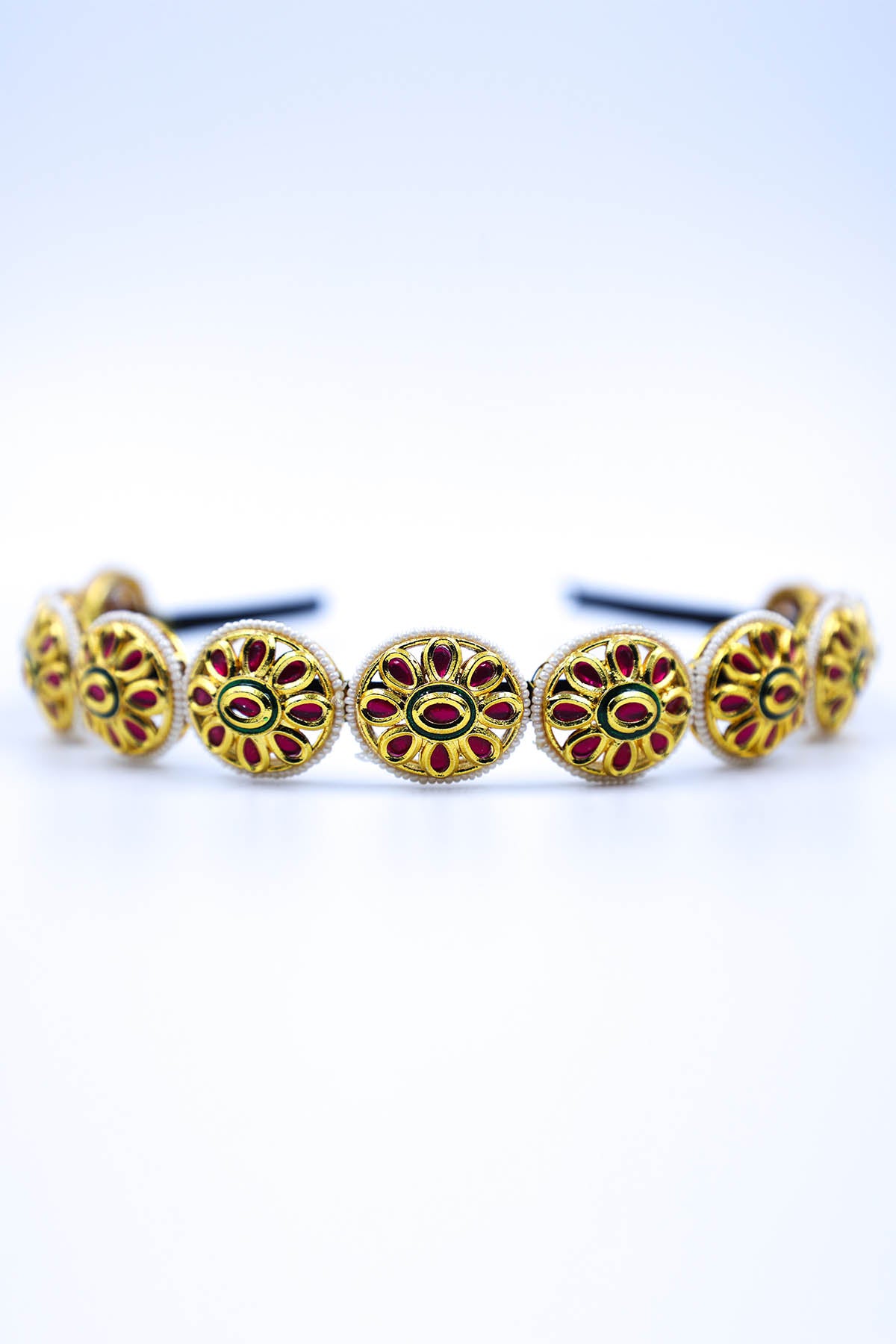 Gold Circular Broach Hairband