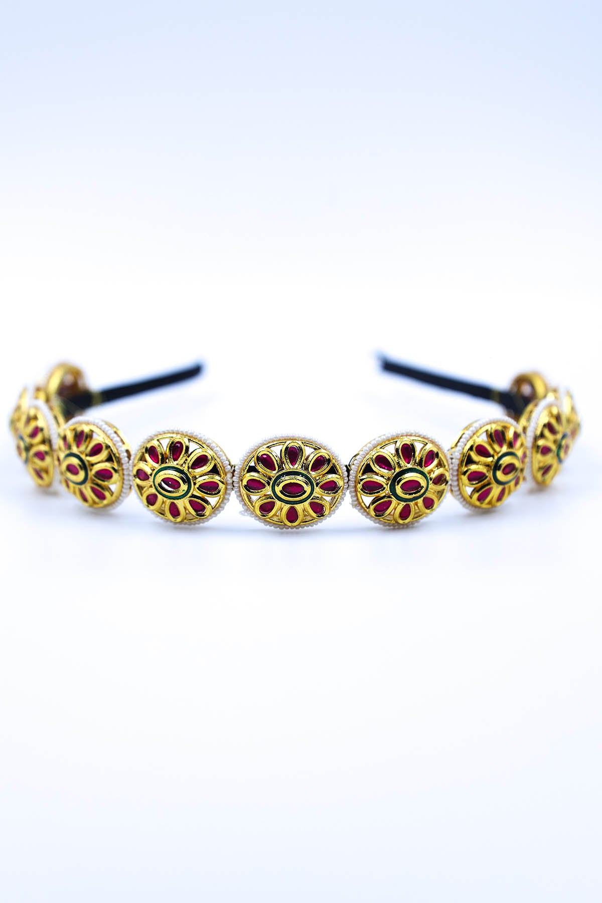 Gold Circular Broach Hairband