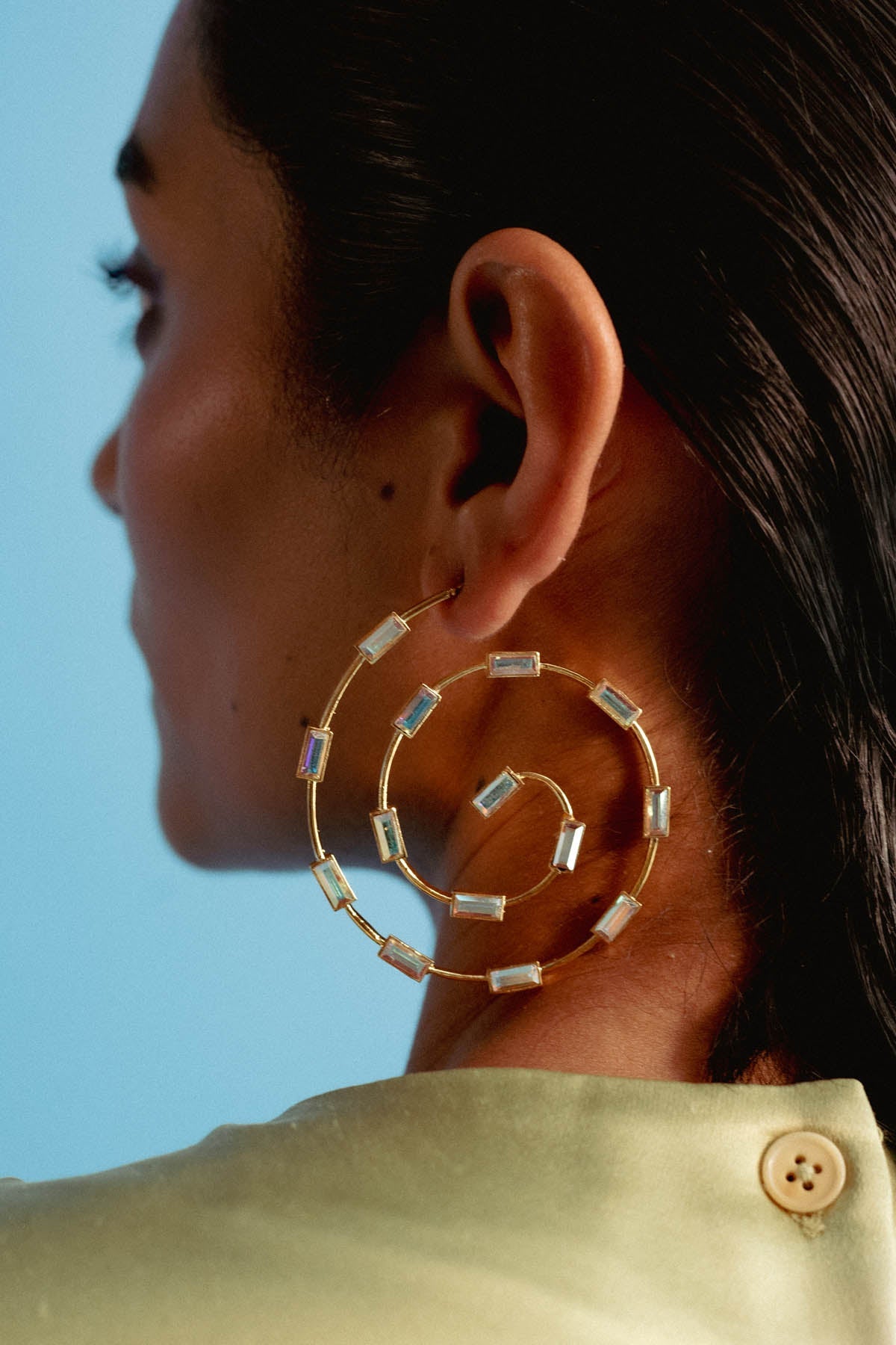 Buy Gold Circular Large Hoops For Women Online at ScrollnShops