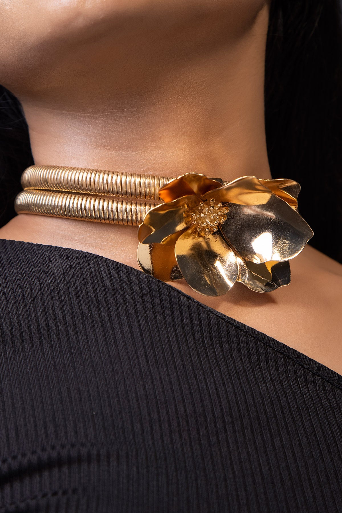 Buy Gold Copper Floral Style Choker by Beauty Spot Jewellery for Women online at ScrollnShops