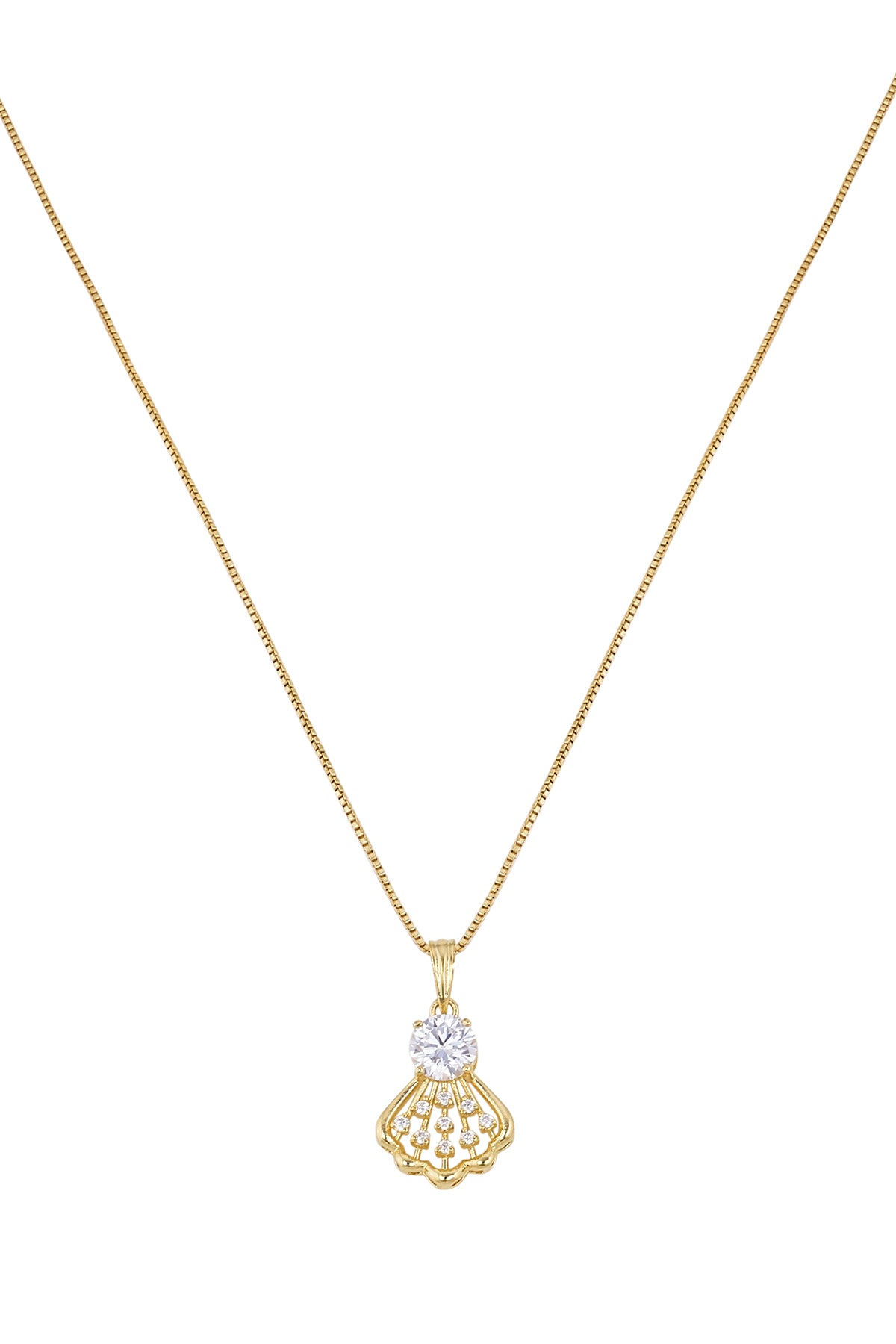 Gold Crown Shaped Pendant Set