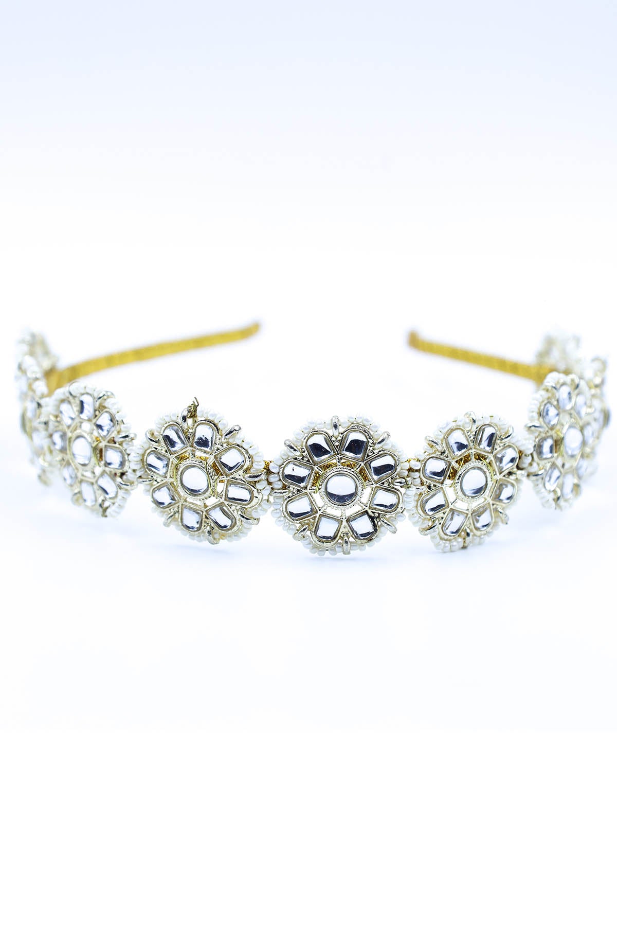 Gold Crystal & Beads Hairband