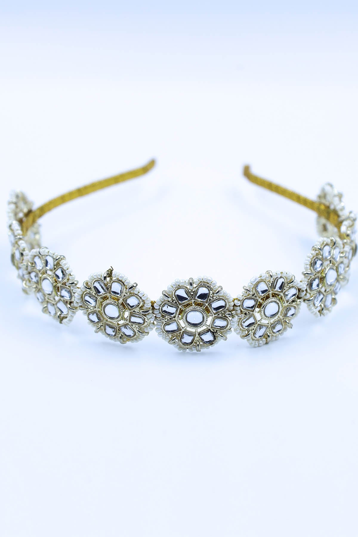 Gold Crystal & Beads Hairband