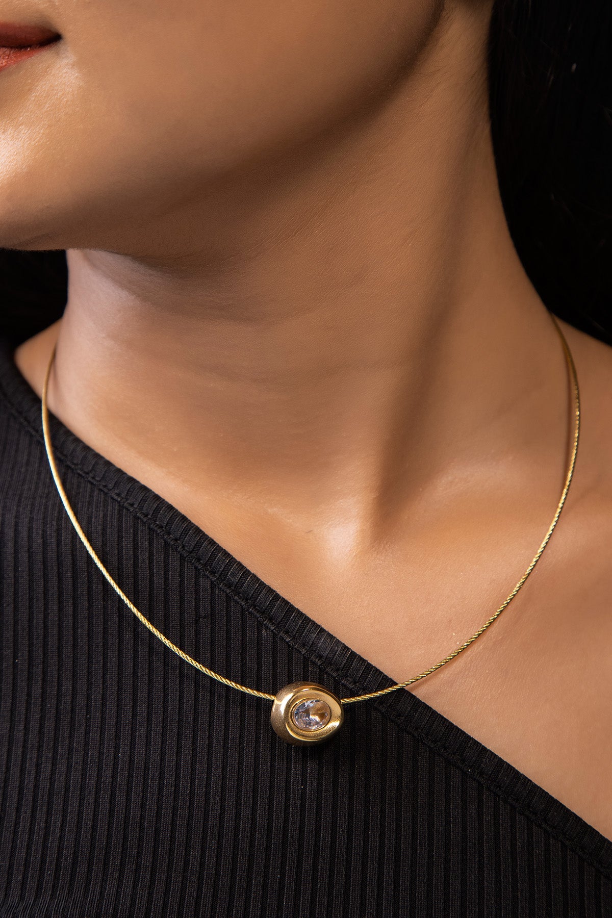 Buy Gold Crystal Drop Pendant Set by Beauty Spot Jewellery for Women online at ScrollnShops