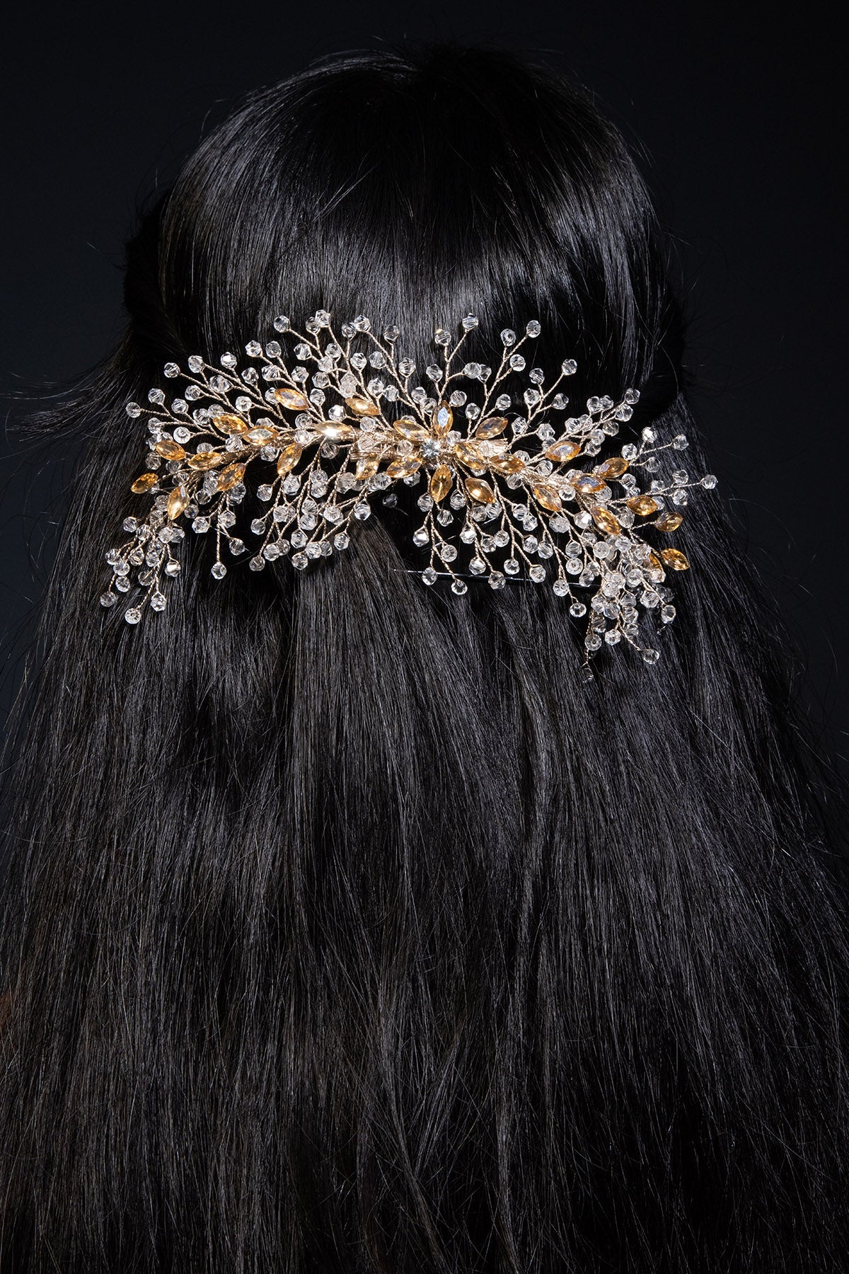 Buy Gold Crystal Studded Bale Clip by Beauty Spot Jewellery for Women online at ScrollnShops