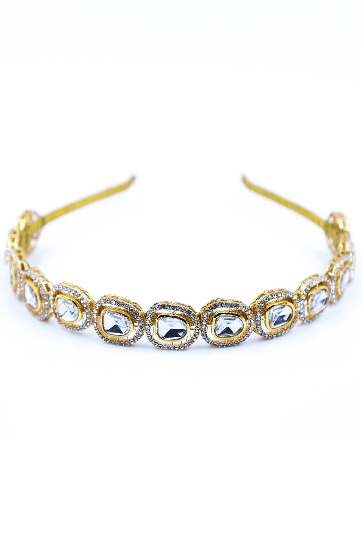 Buy Gold Crystal Work Hairband by Foot Fuel for women online at ScrollnShops