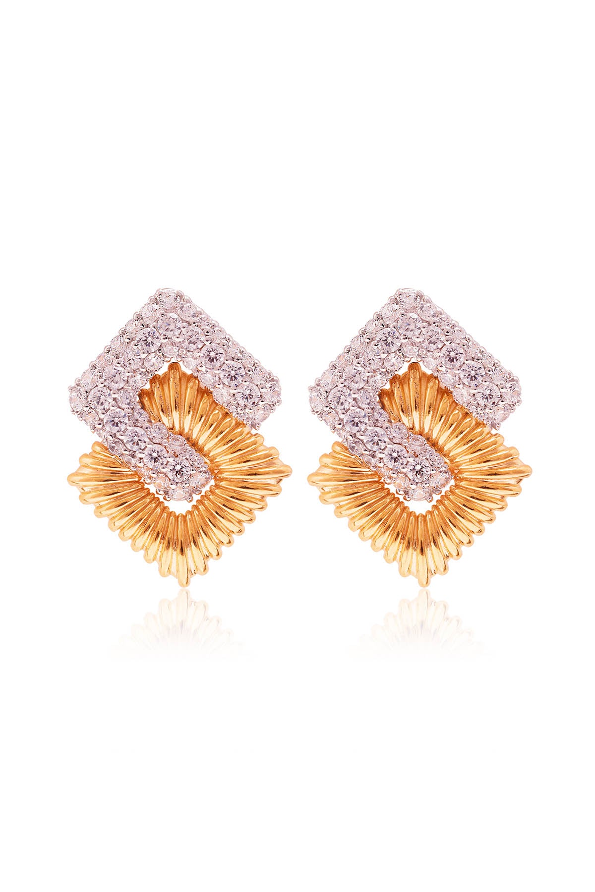 Gold Cubic Zirconia Earrings