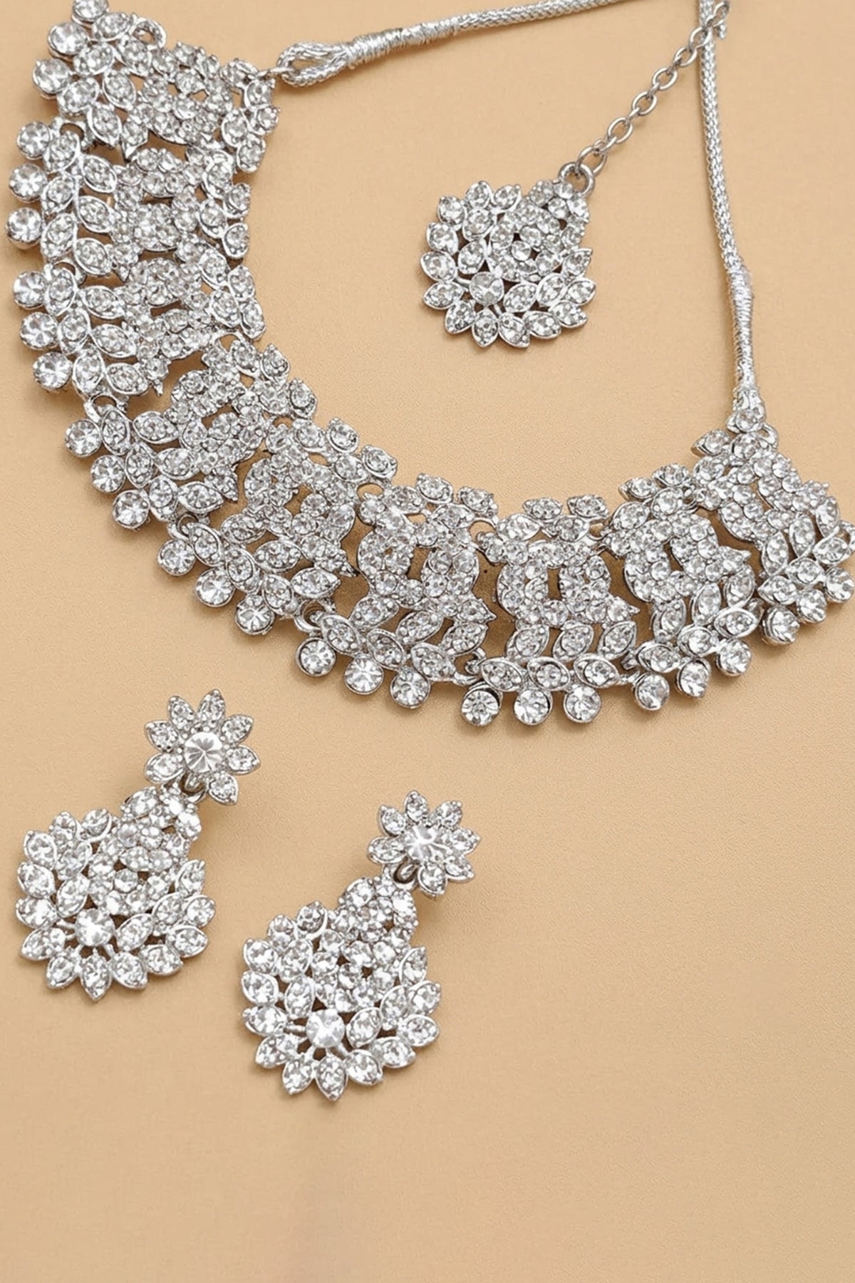 Gold Diamond Studed Choker Set